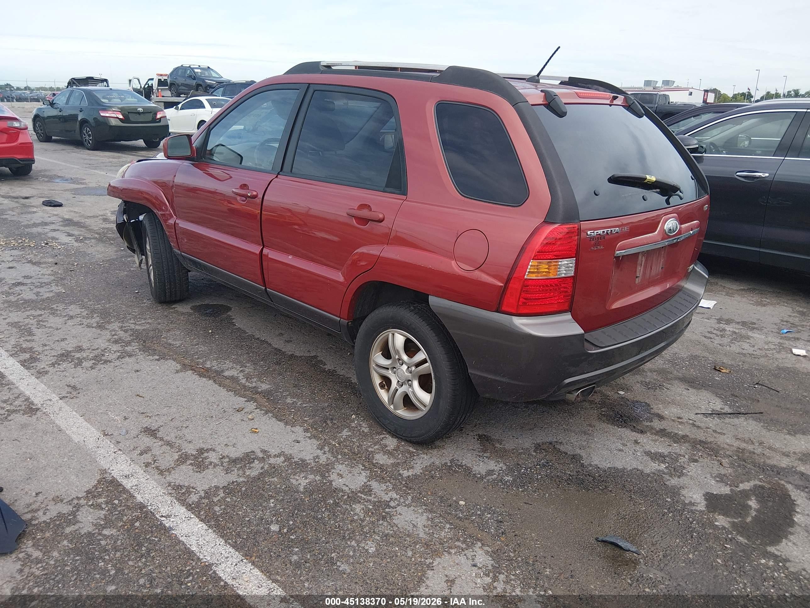 2007 Kia Sportage Ex V6 Orange vin: KNDJF723177350127