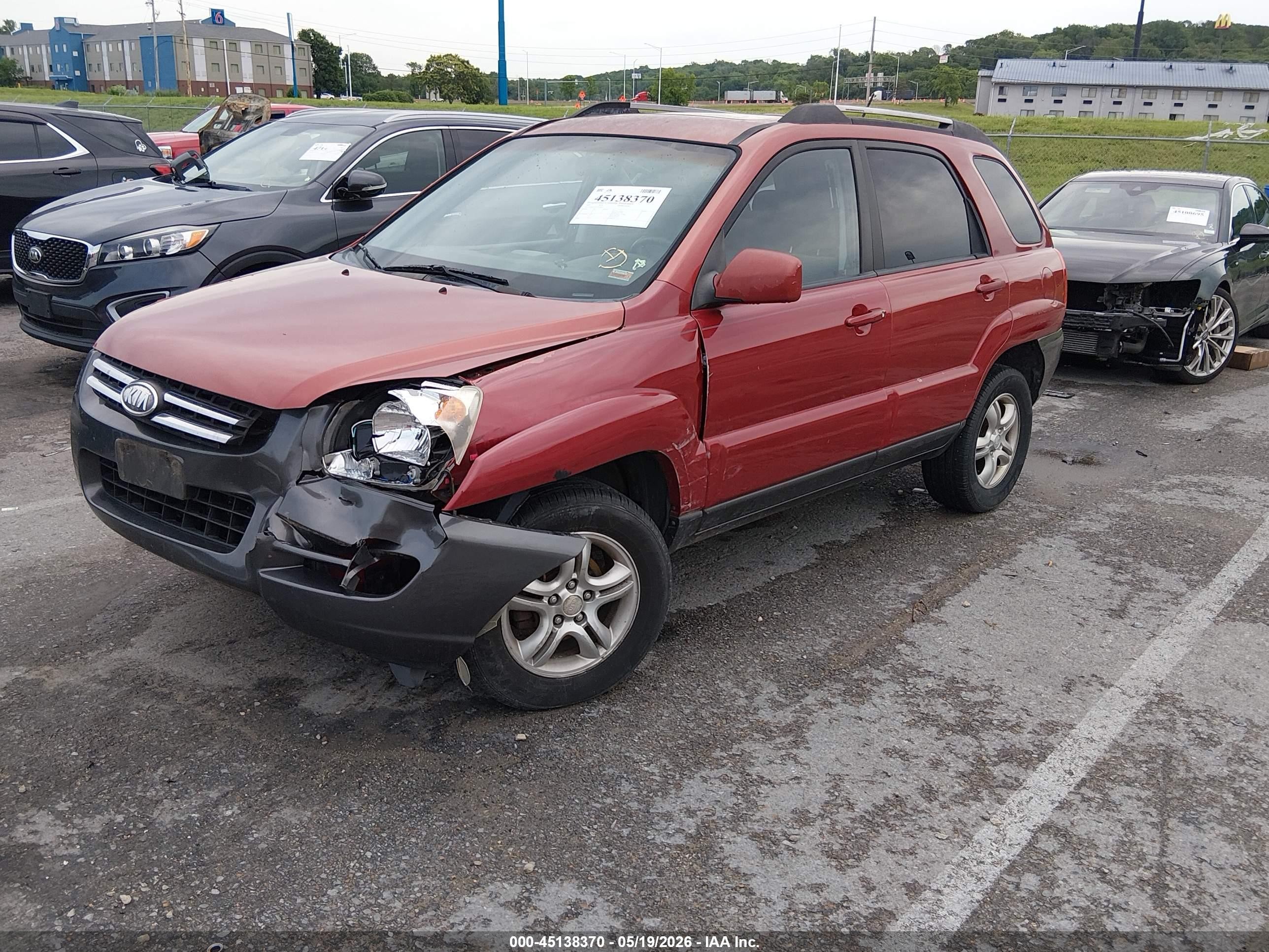 2007 Kia Sportage Ex V6 Orange vin: KNDJF723177350127