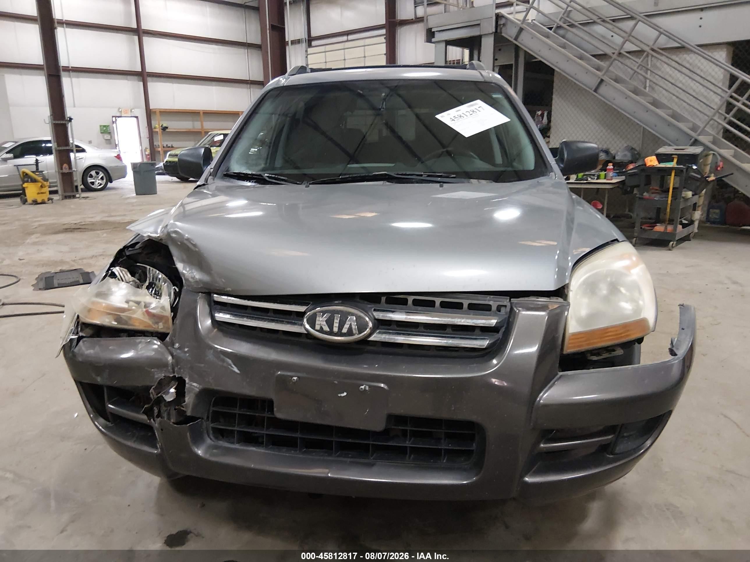 2005 Kia Sportage Ex V6/lx V6 Gray vin: KNDJF723257121372