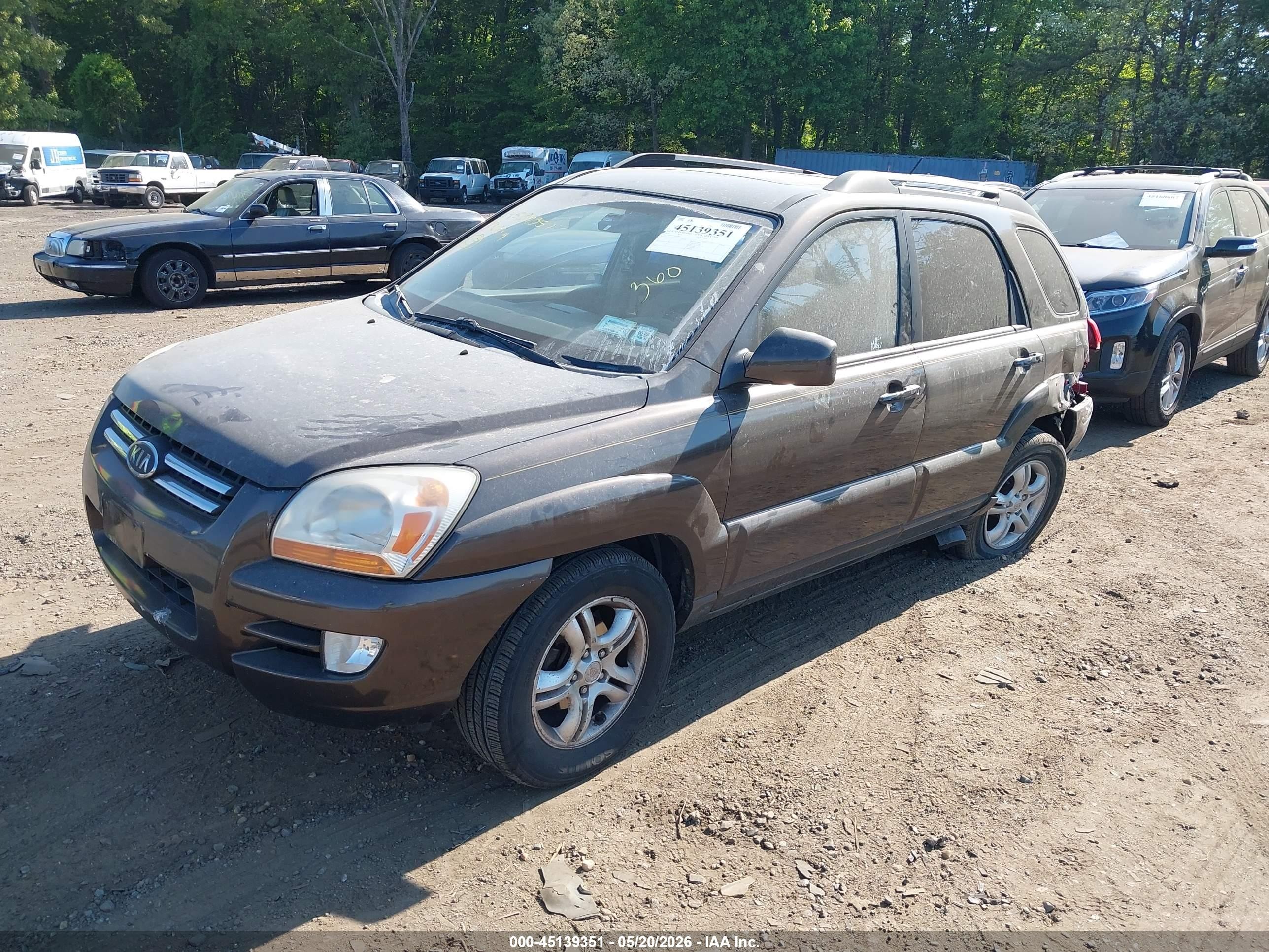 2006 Kia Sportage Ex V6/lx V6 Gray vin: KNDJF723267242310
