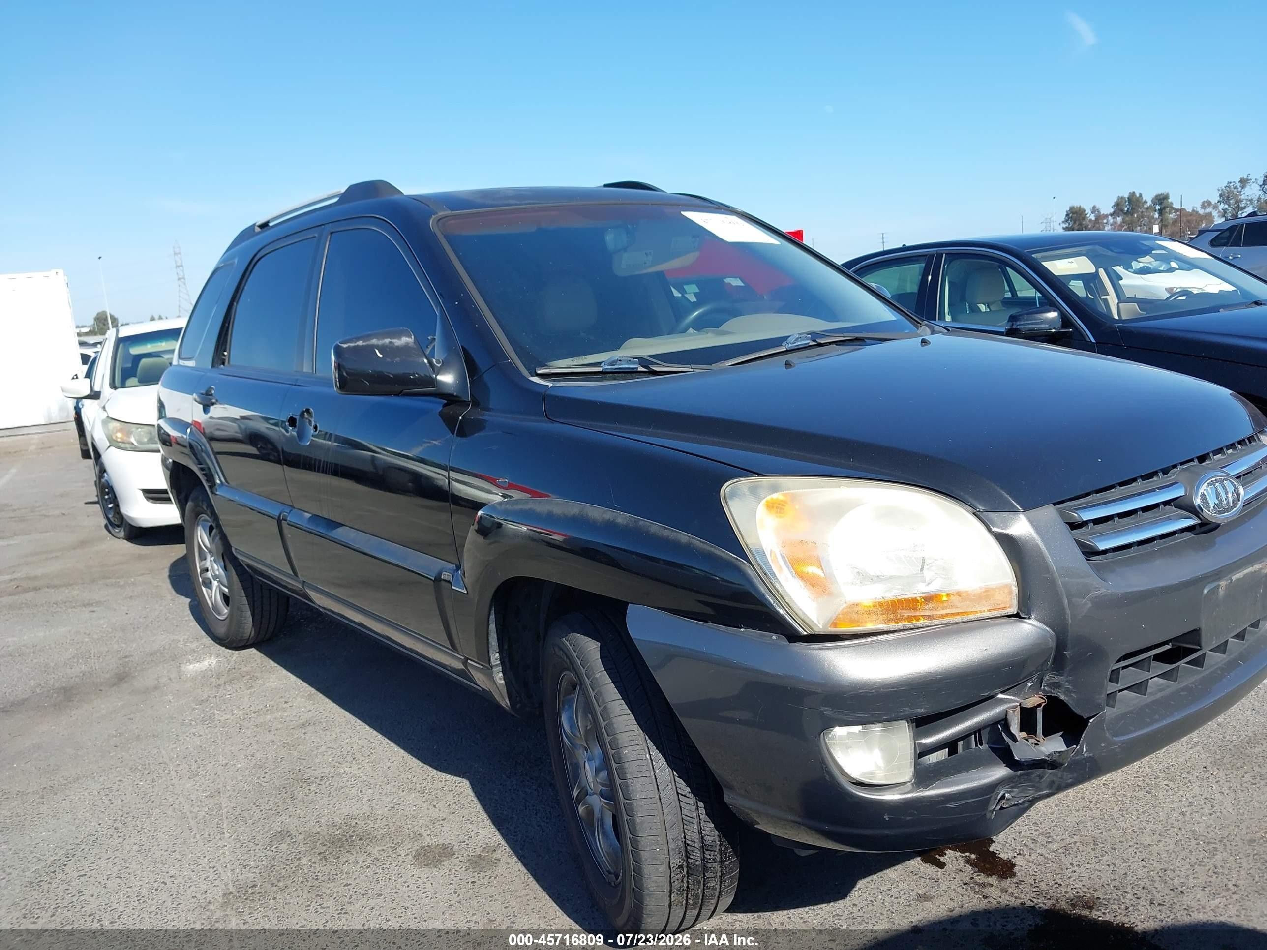 2006 Kia Sportage Ex V6/lx V6 Black vin: KNDJF723267254957