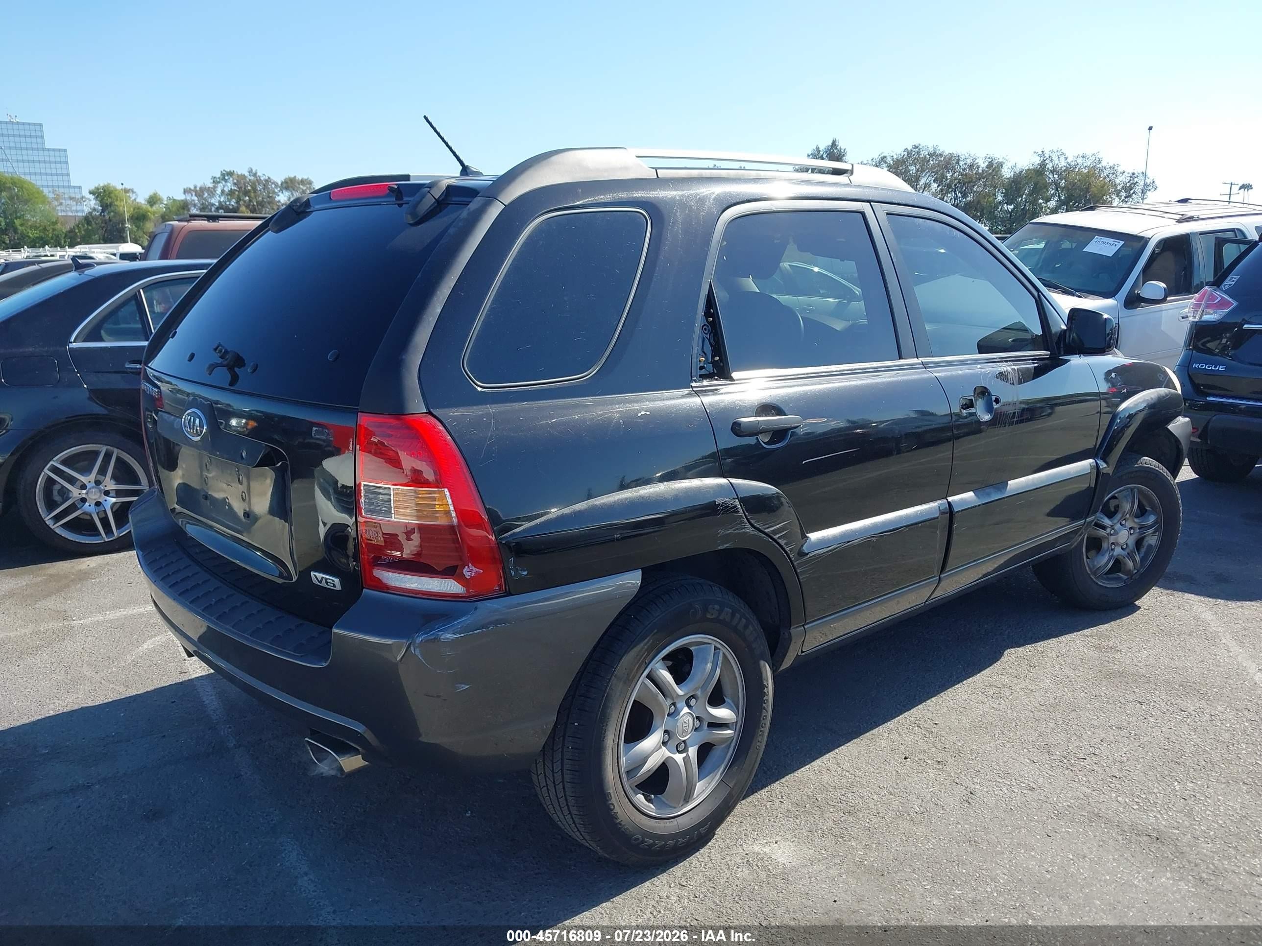 2006 Kia Sportage Ex V6/lx V6 Black vin: KNDJF723267254957