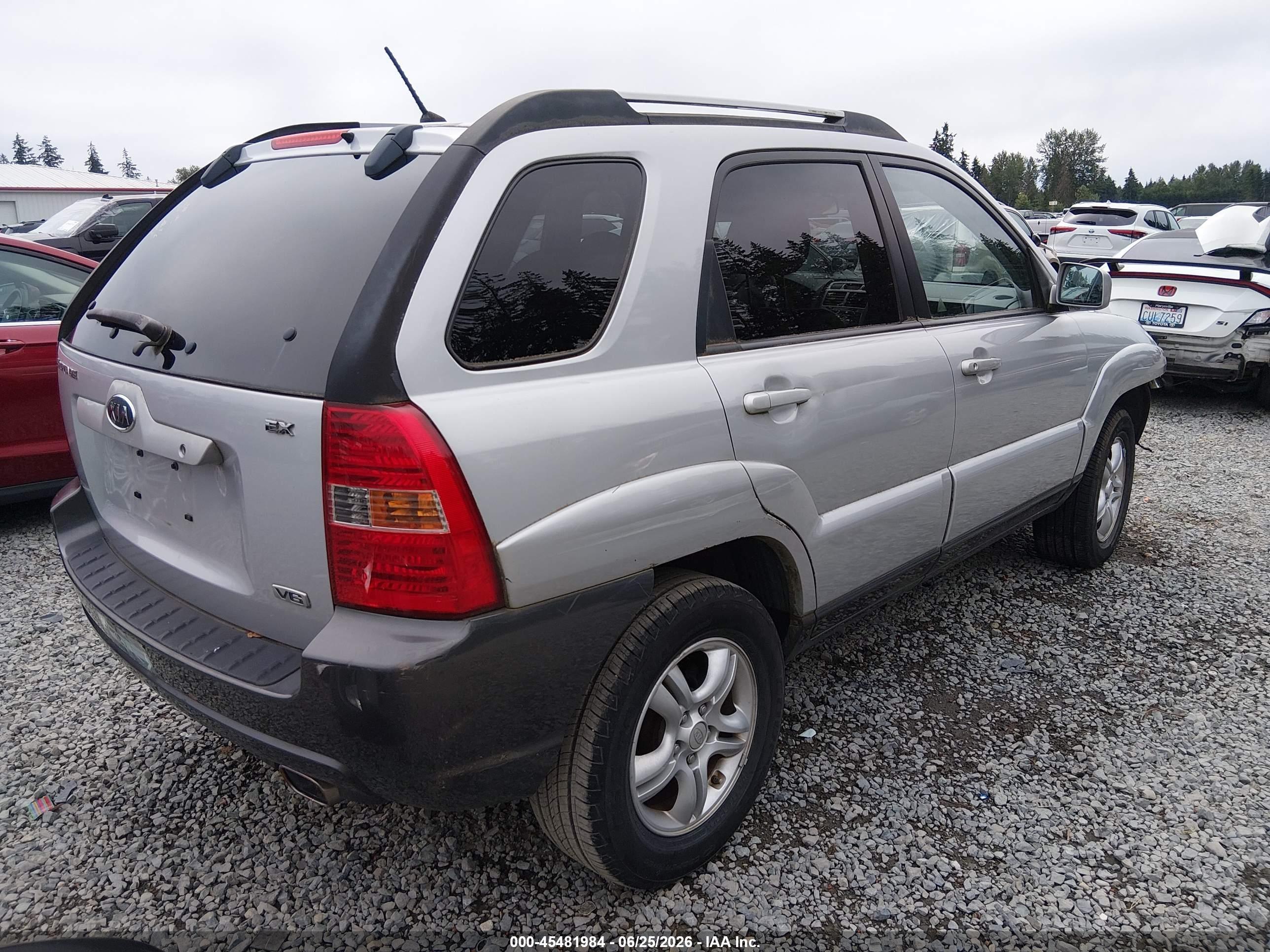 2006 Kia Sportage Ex V6/lx V6 Silver vin: KNDJF723267278269