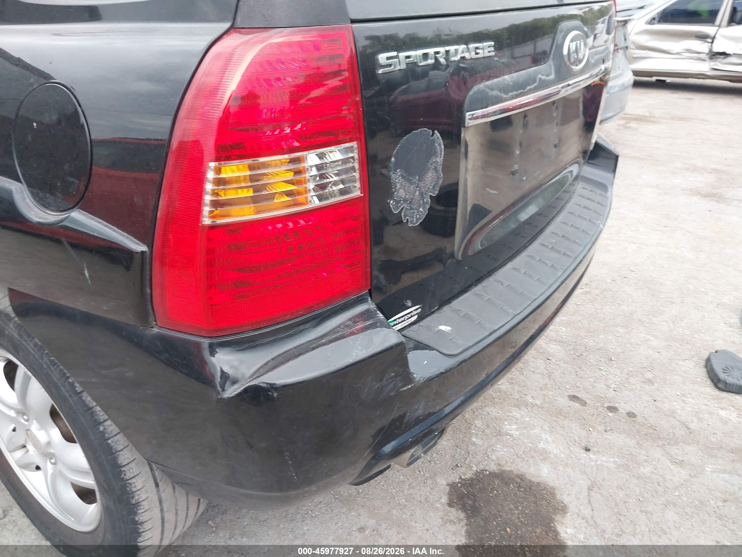 2007 Kia Sportage Ex V6 Black vin: KNDJF723277309005