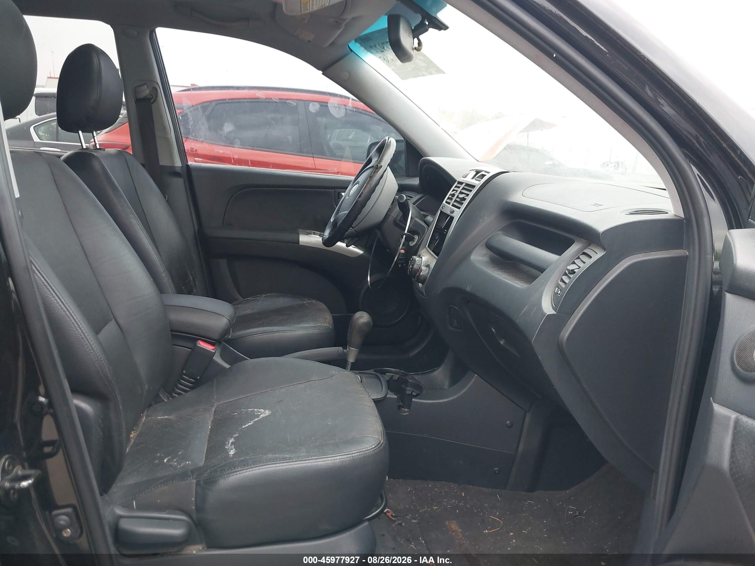 2007 Kia Sportage Ex V6 Black vin: KNDJF723277309005