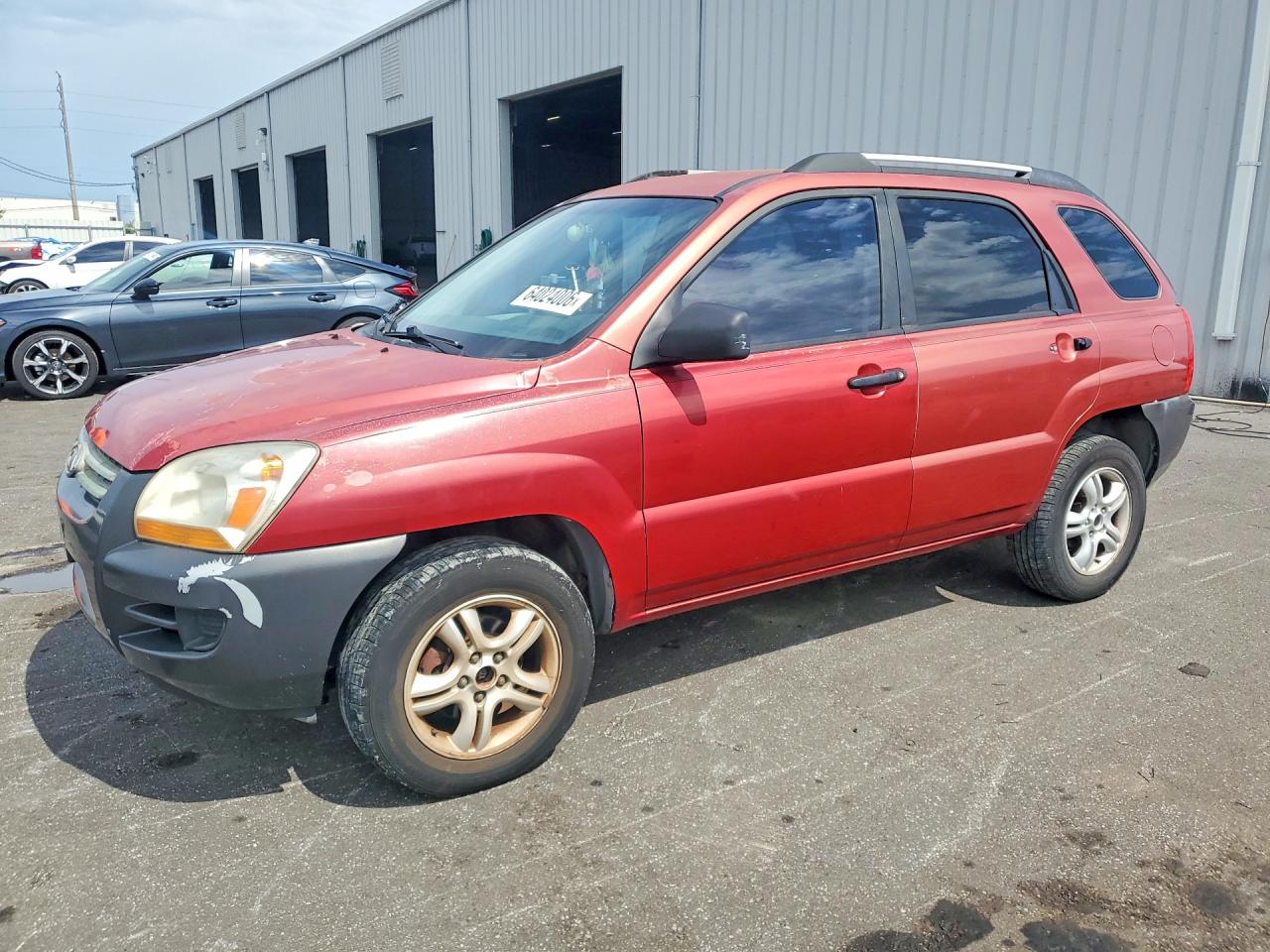 2007 Kia Sportage Lx Красный vin: KNDJF723277441889