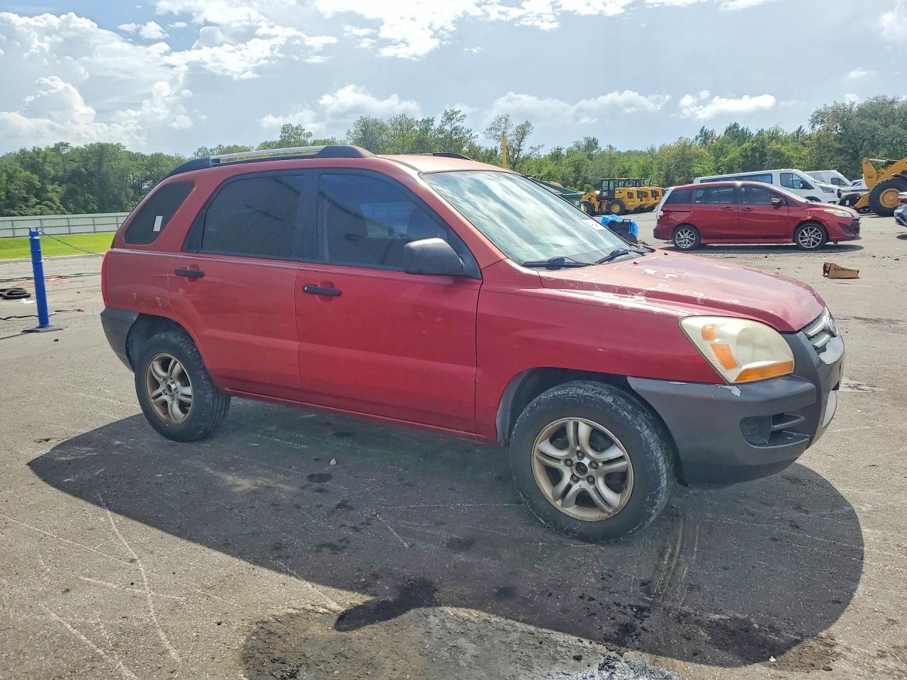 2007 Kia Sportage Lx Красный vin: KNDJF723277441889
