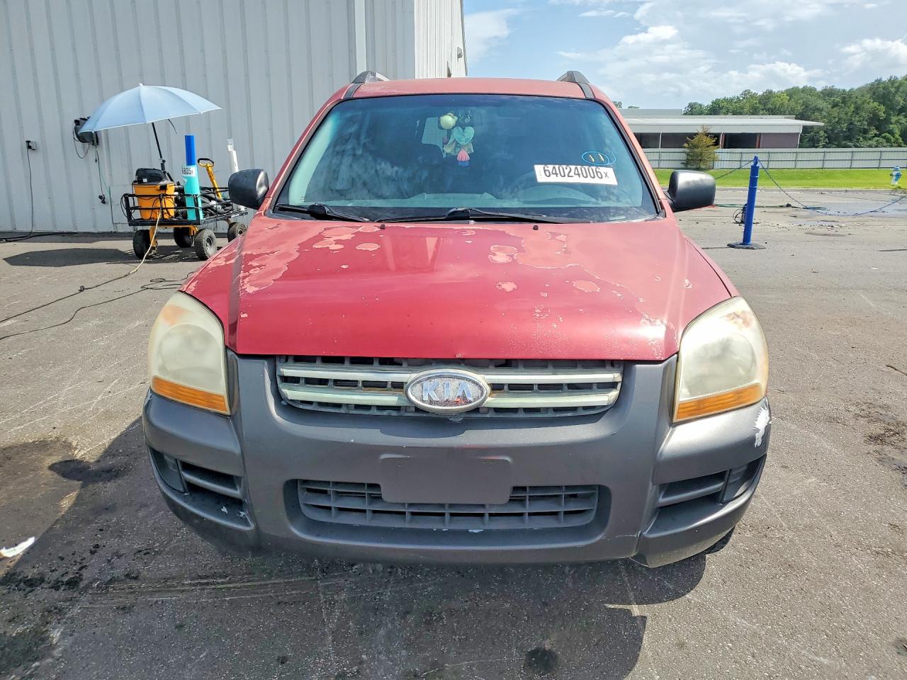 2007 Kia Sportage Lx Красный vin: KNDJF723277441889