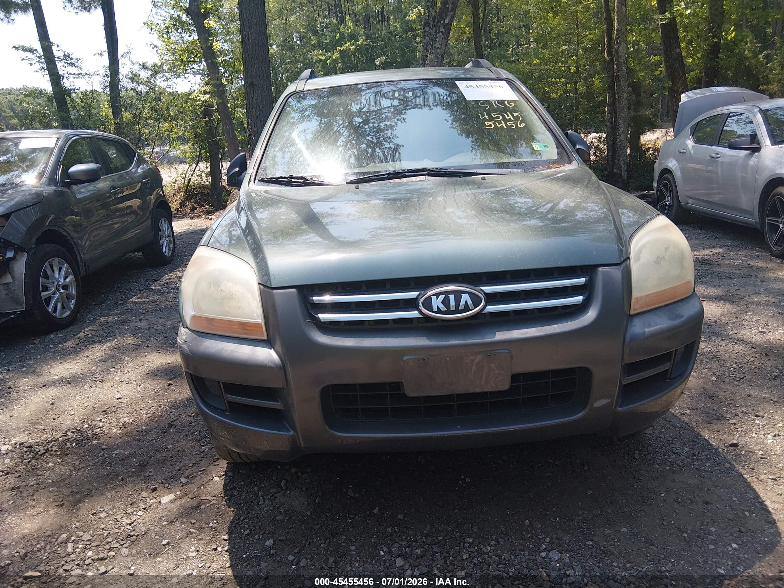 2005 Kia Sportage Ex V6/lx V6 Green vin: KNDJF723357082310