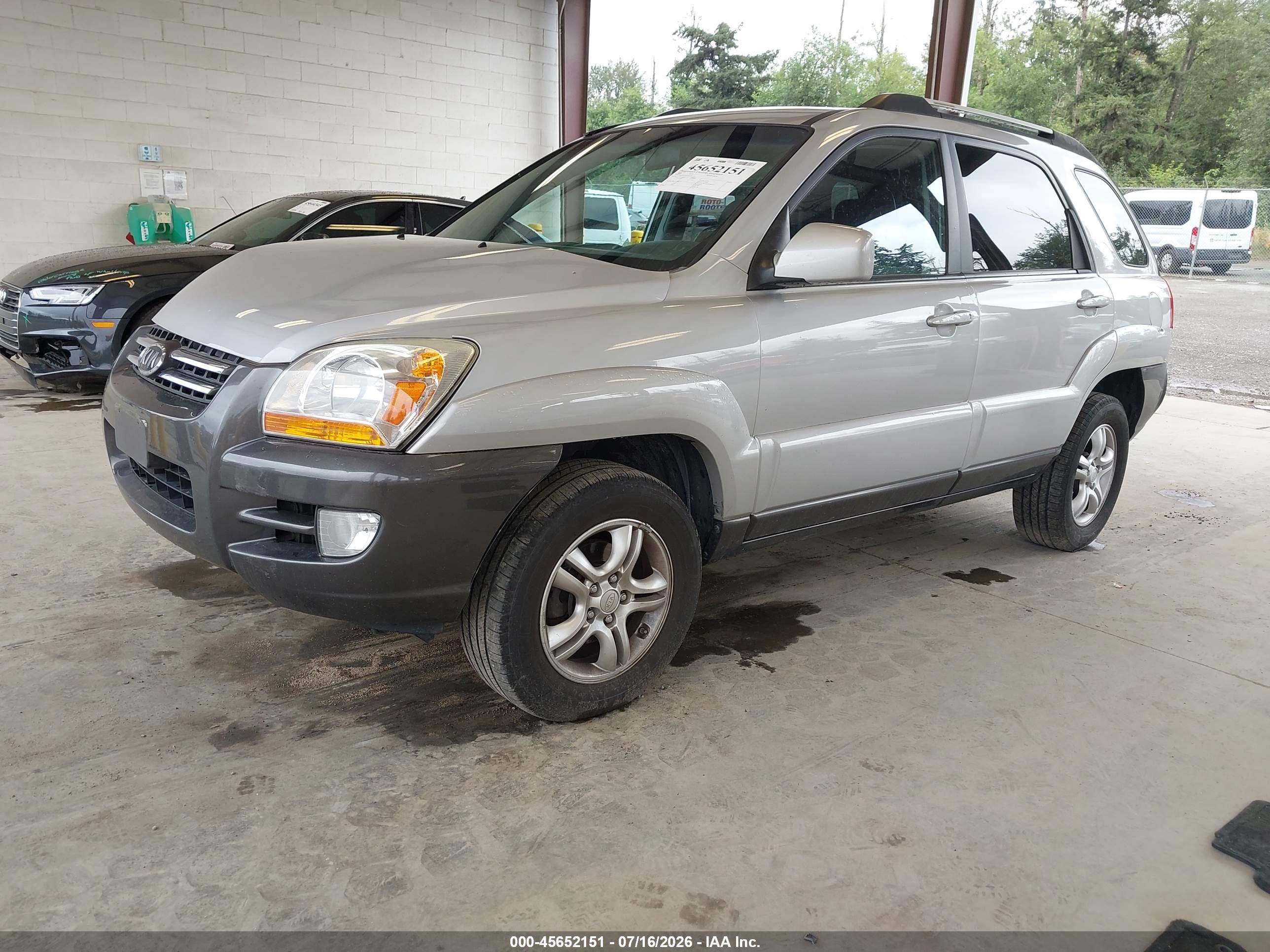 2006 Kia Sportage Ex V6/lx V6 Silver vin: KNDJF723367201782