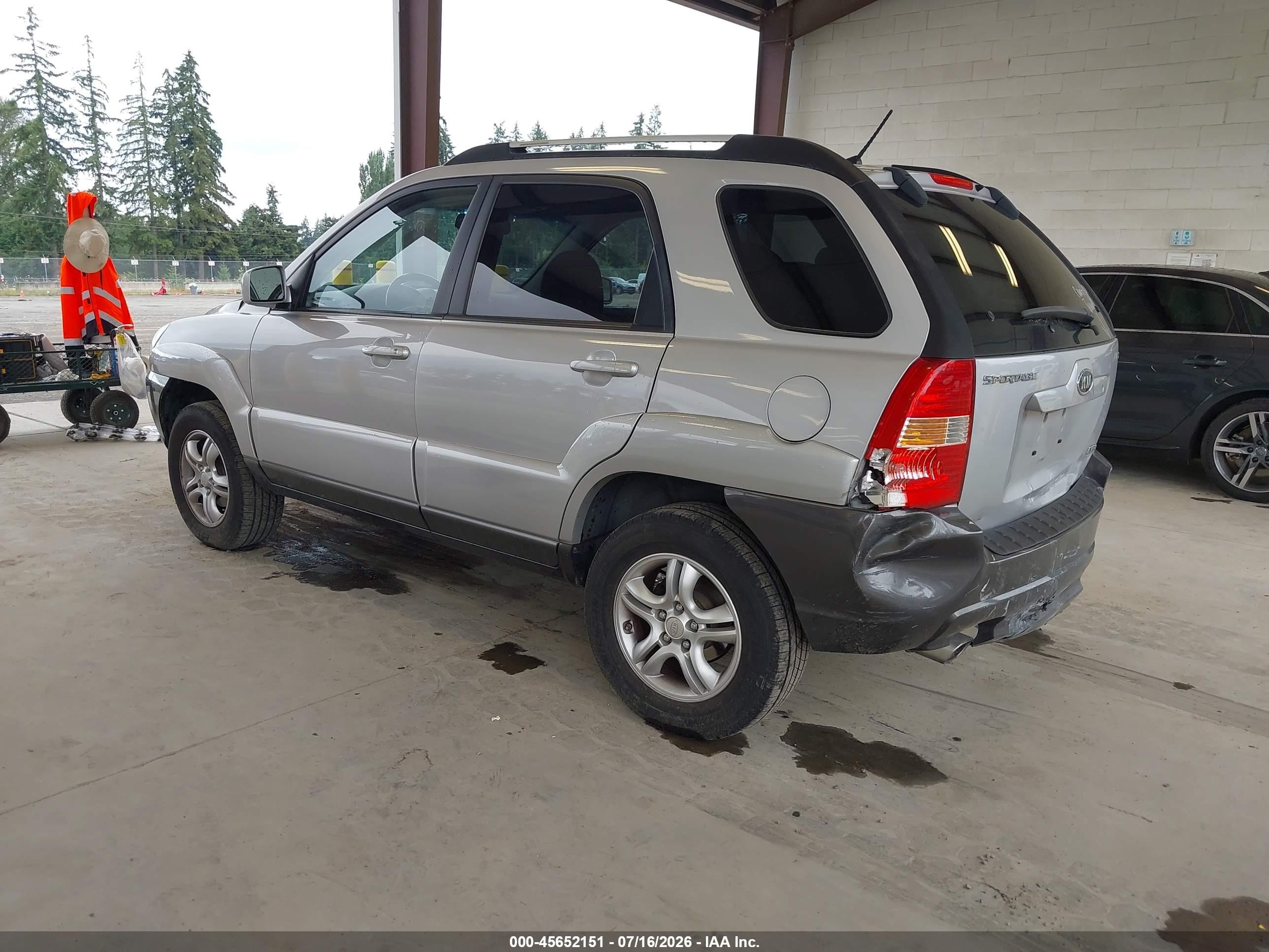 2006 Kia Sportage Ex V6/lx V6 Silver vin: KNDJF723367201782