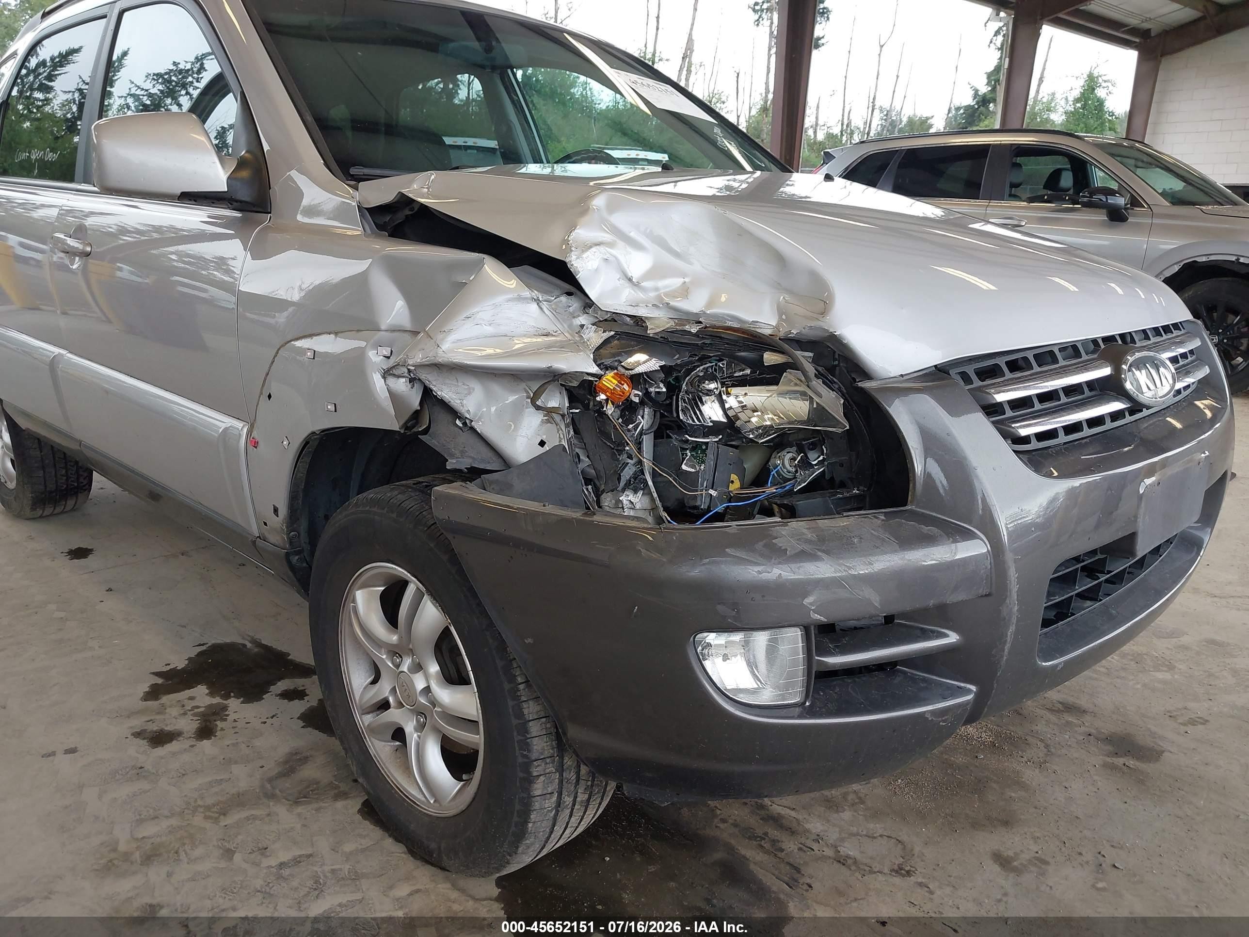 2006 Kia Sportage Ex V6/lx V6 Silver vin: KNDJF723367201782