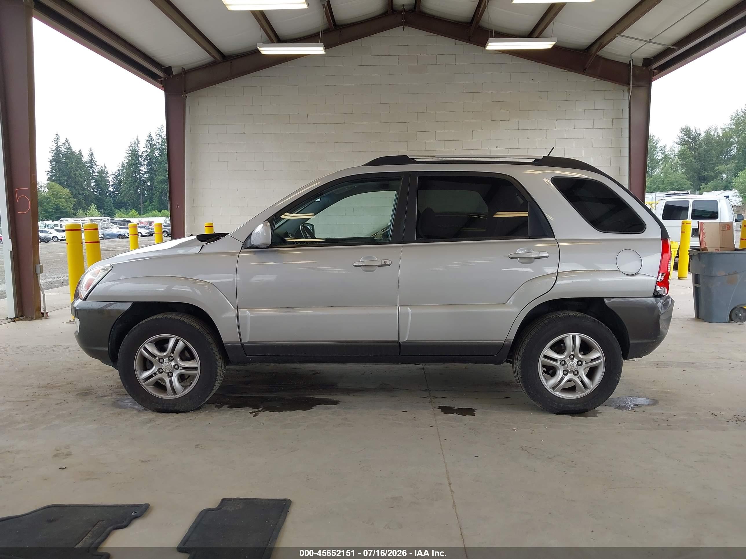 2006 Kia Sportage Ex V6/lx V6 Silver vin: KNDJF723367201782