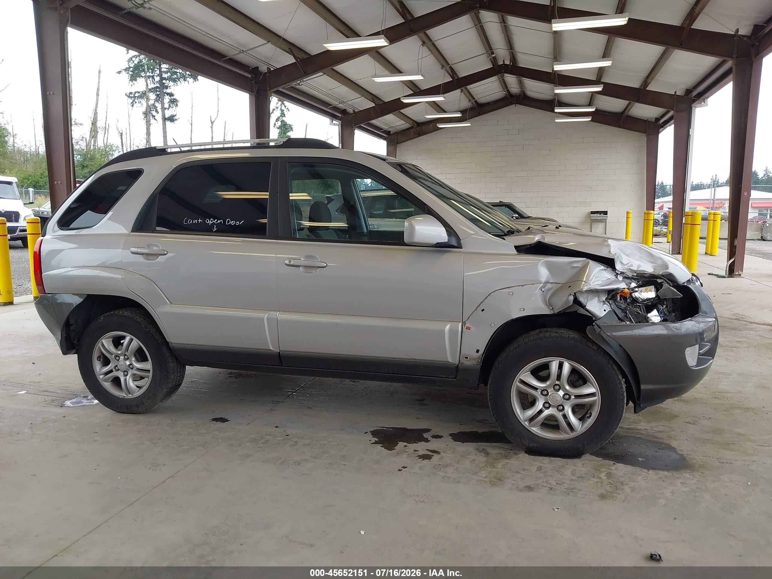 2006 Kia Sportage Ex V6/lx V6 Silver vin: KNDJF723367201782