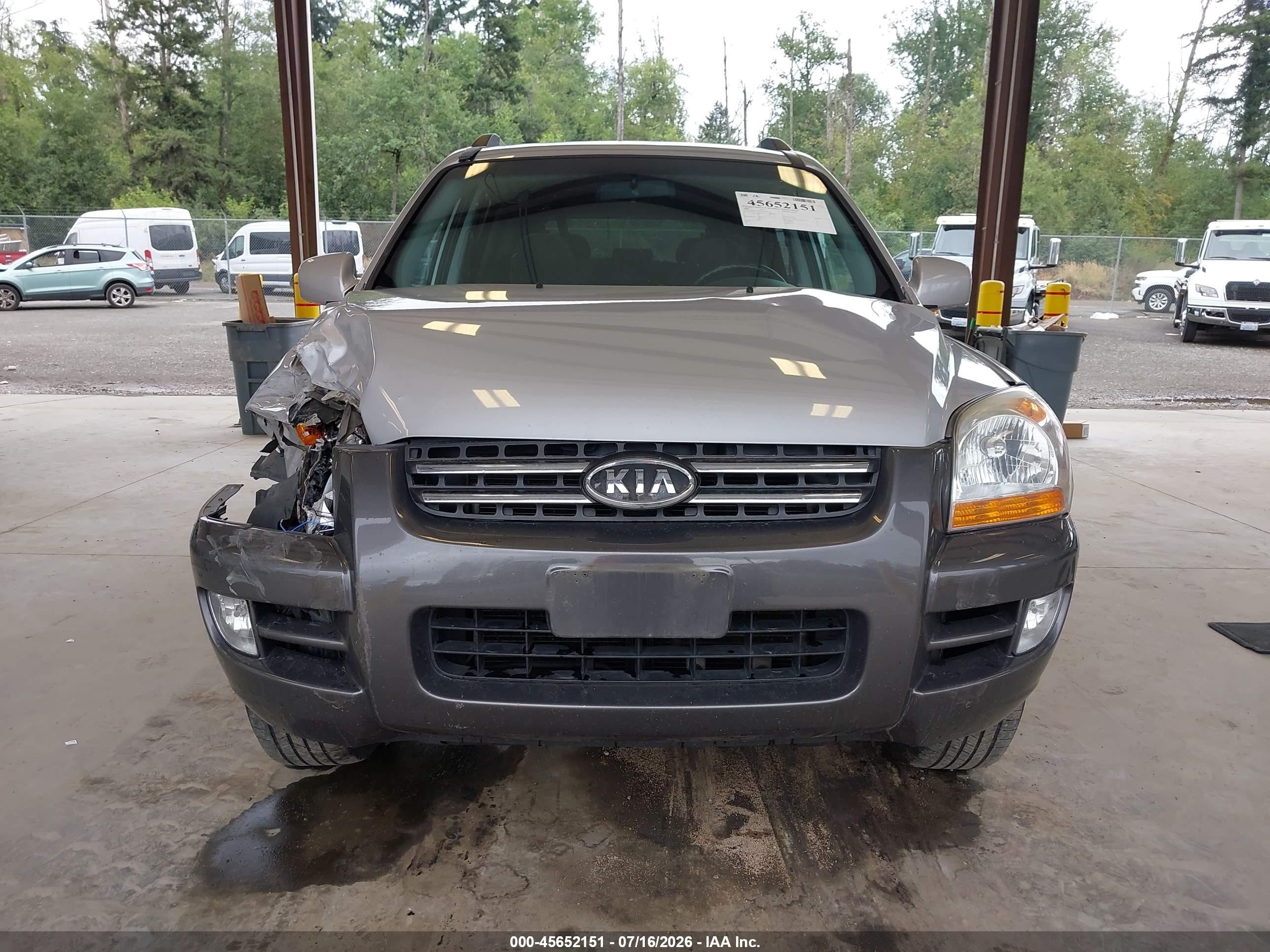 2006 Kia Sportage Ex V6/lx V6 Silver vin: KNDJF723367201782