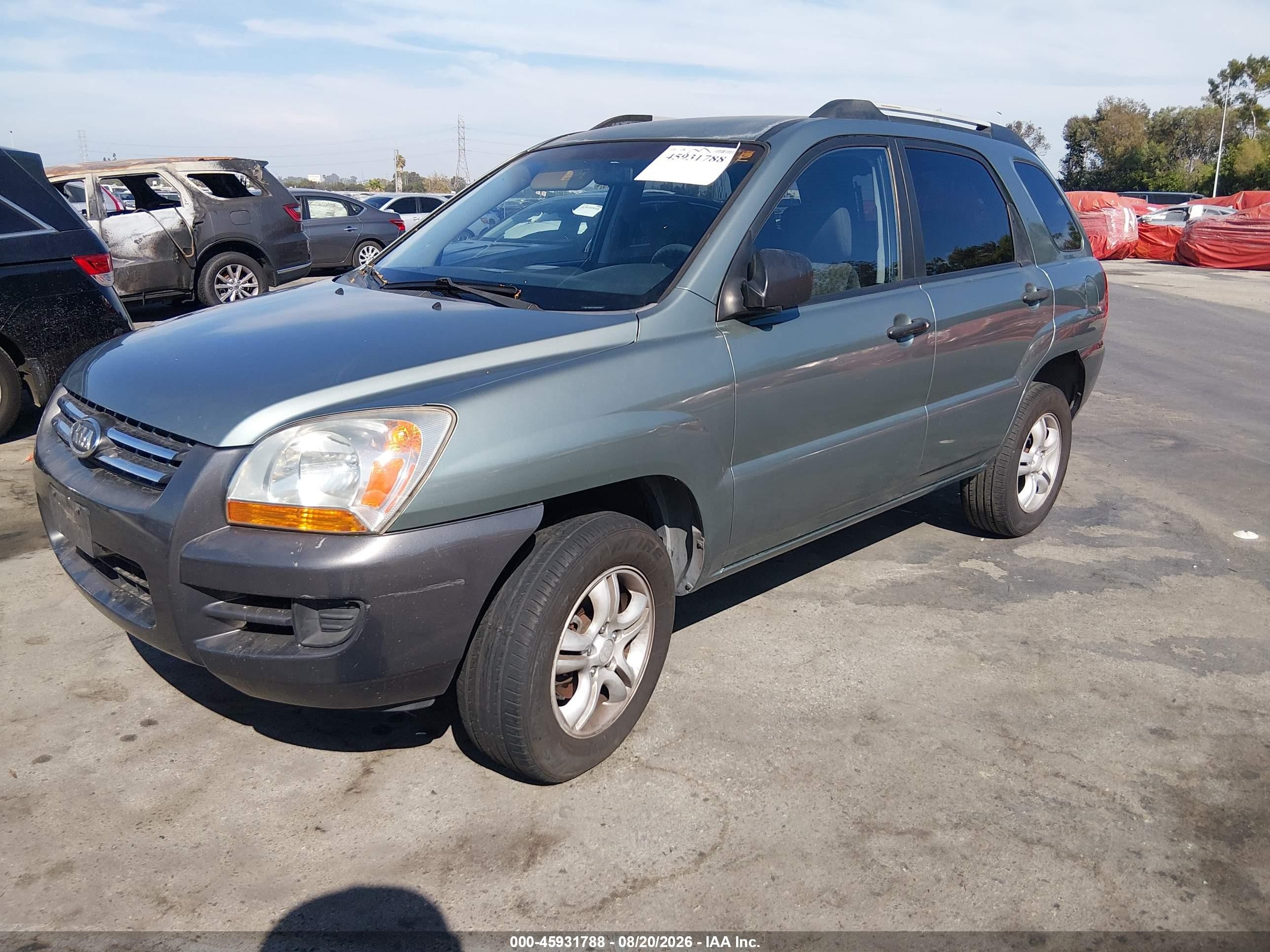 2006 Kia Sportage Ex V6/lx V6 Light Blue vin: KNDJF723367267524