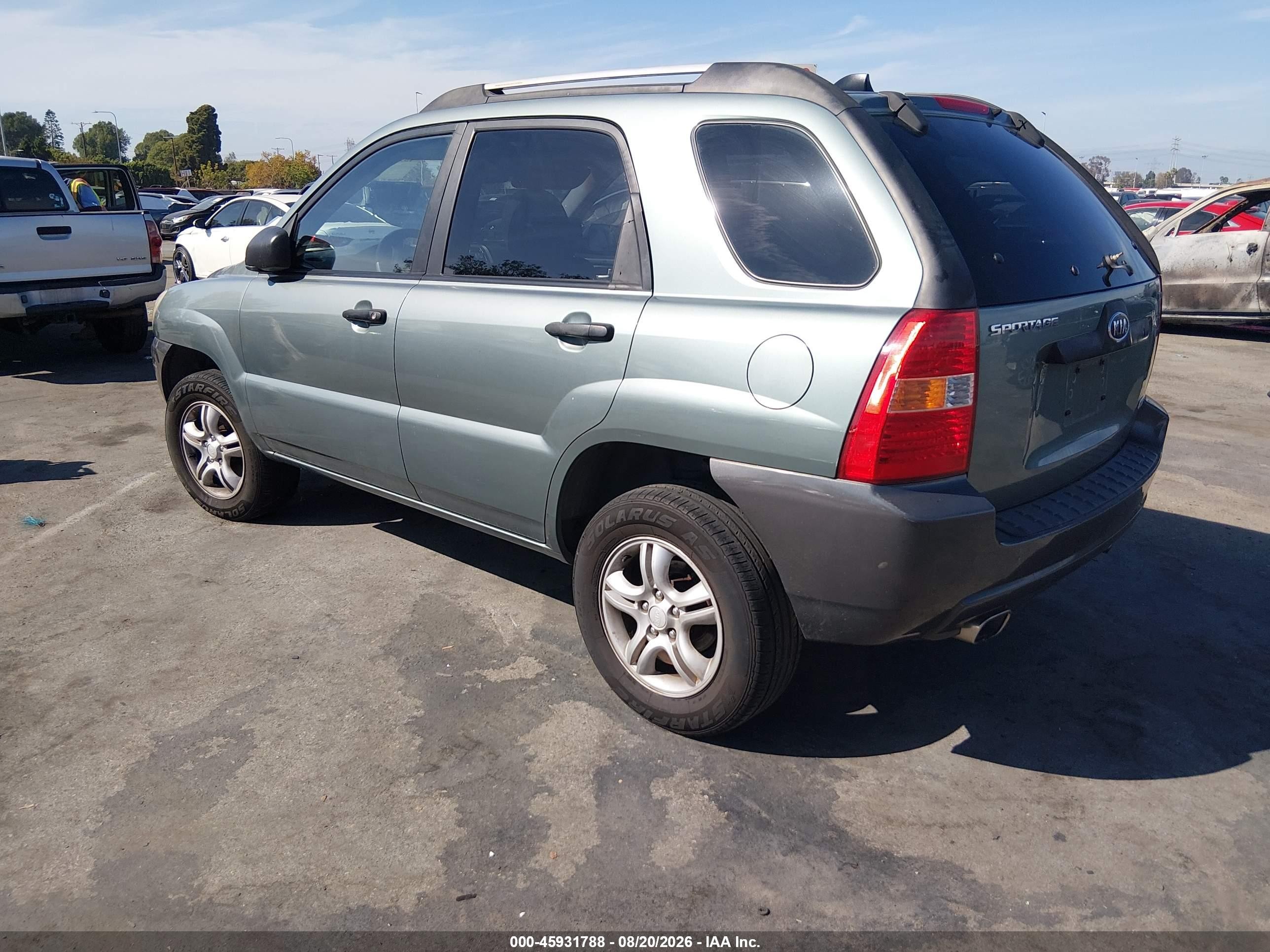 2006 Kia Sportage Ex V6/lx V6 Light Blue vin: KNDJF723367267524