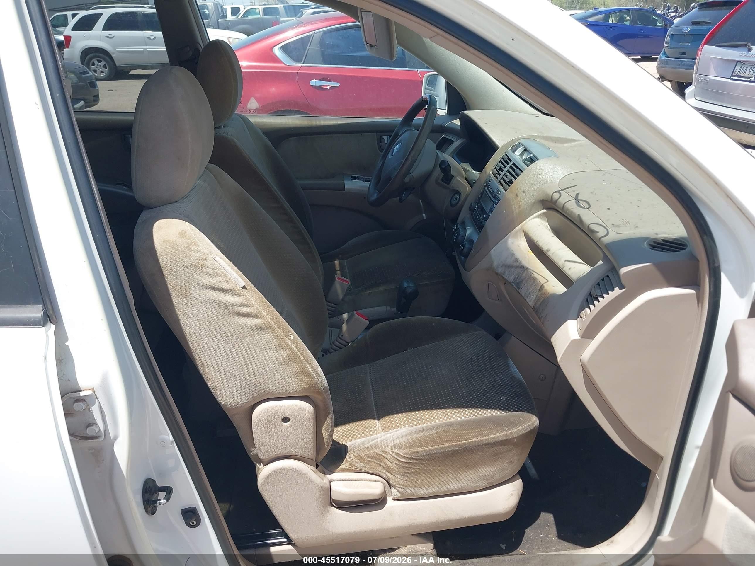 2007 Kia Sportage Ex V6 White vin: KNDJF723377308963