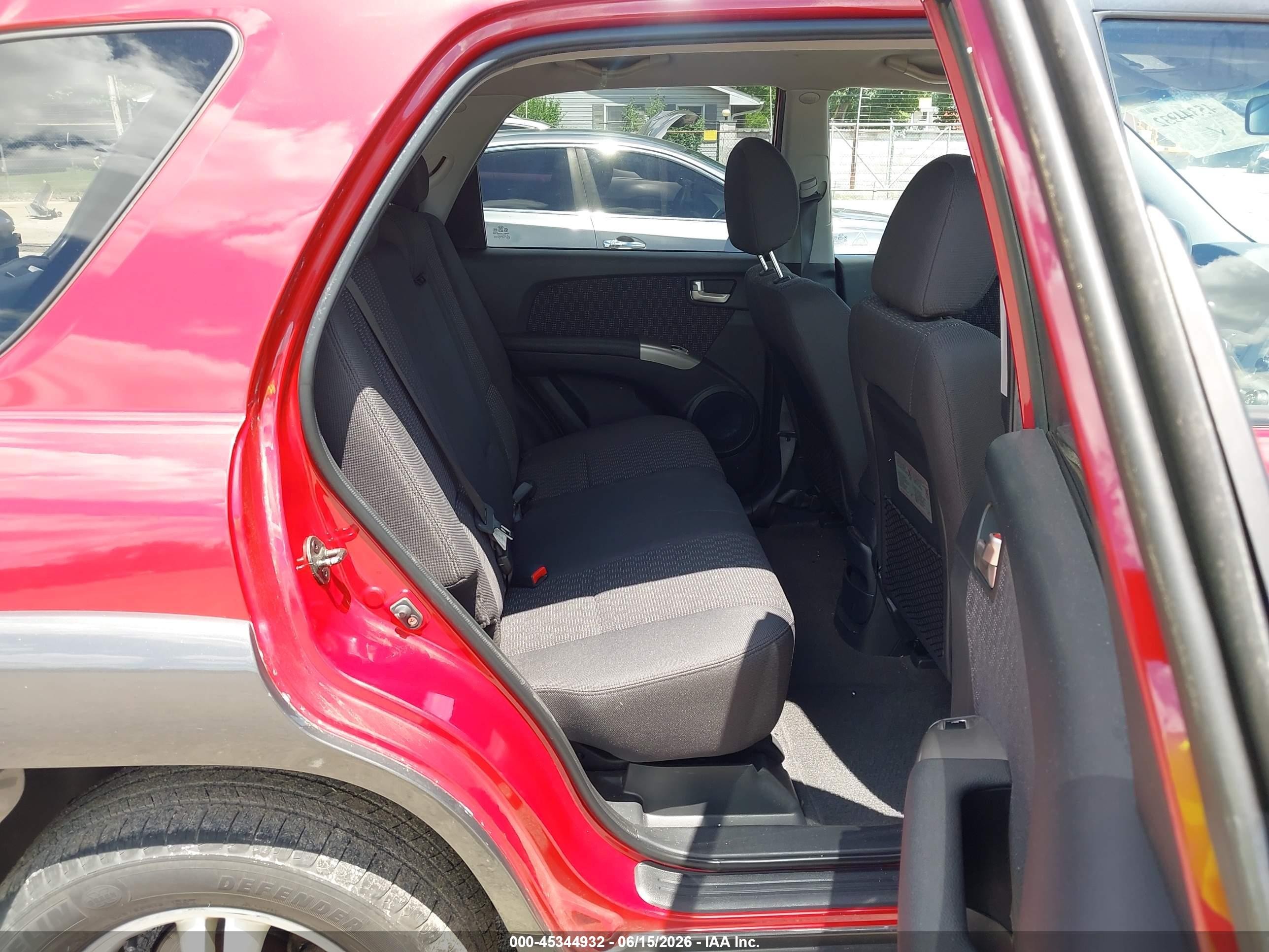 2007 Kia Sportage Lx V6 Red vin: KNDJF723377416631