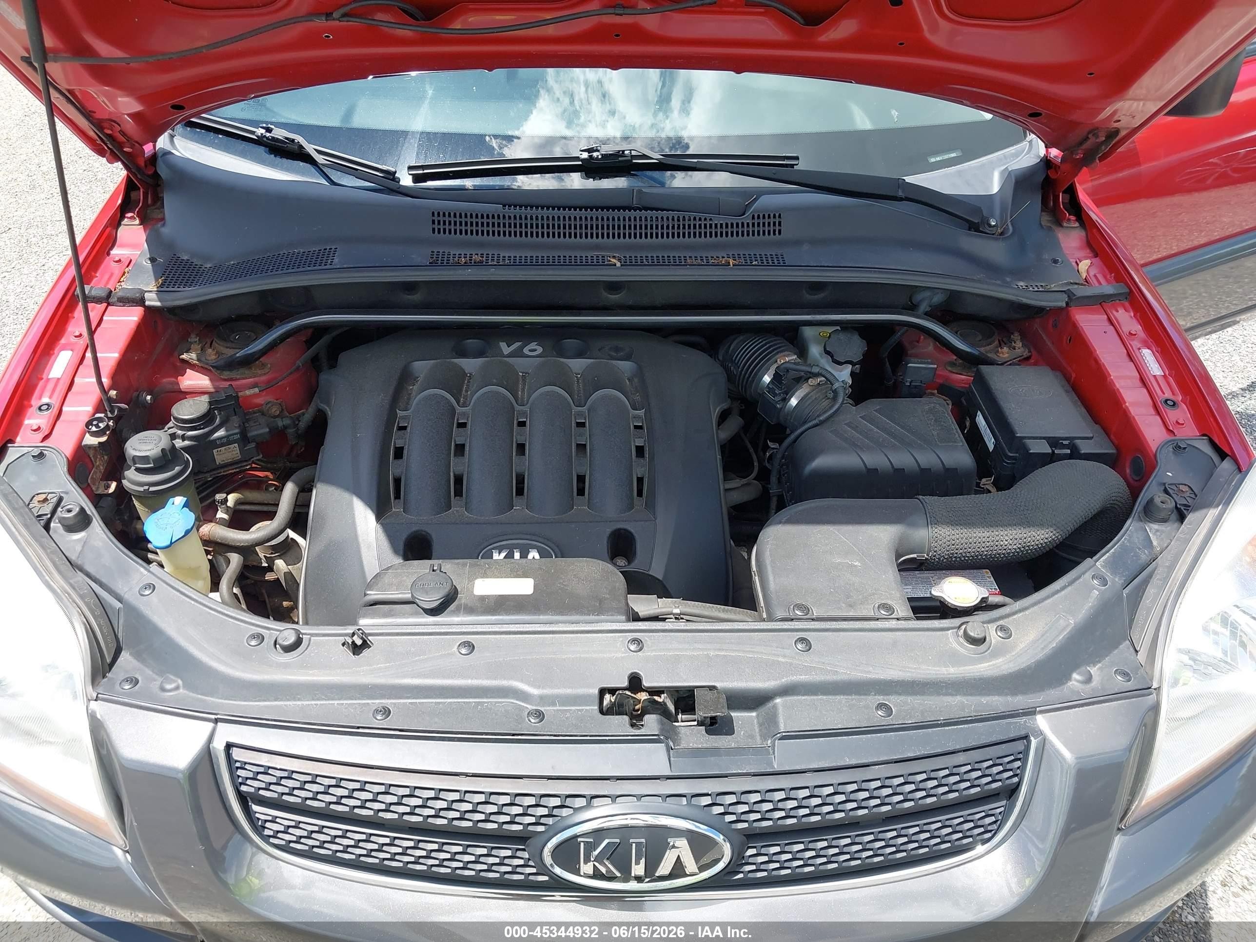 2007 Kia Sportage Lx V6 Red vin: KNDJF723377416631