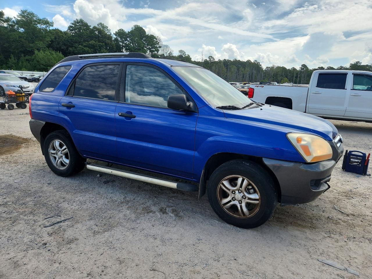 2007 Kia Sportage Lx Blue vin: KNDJF723377442162