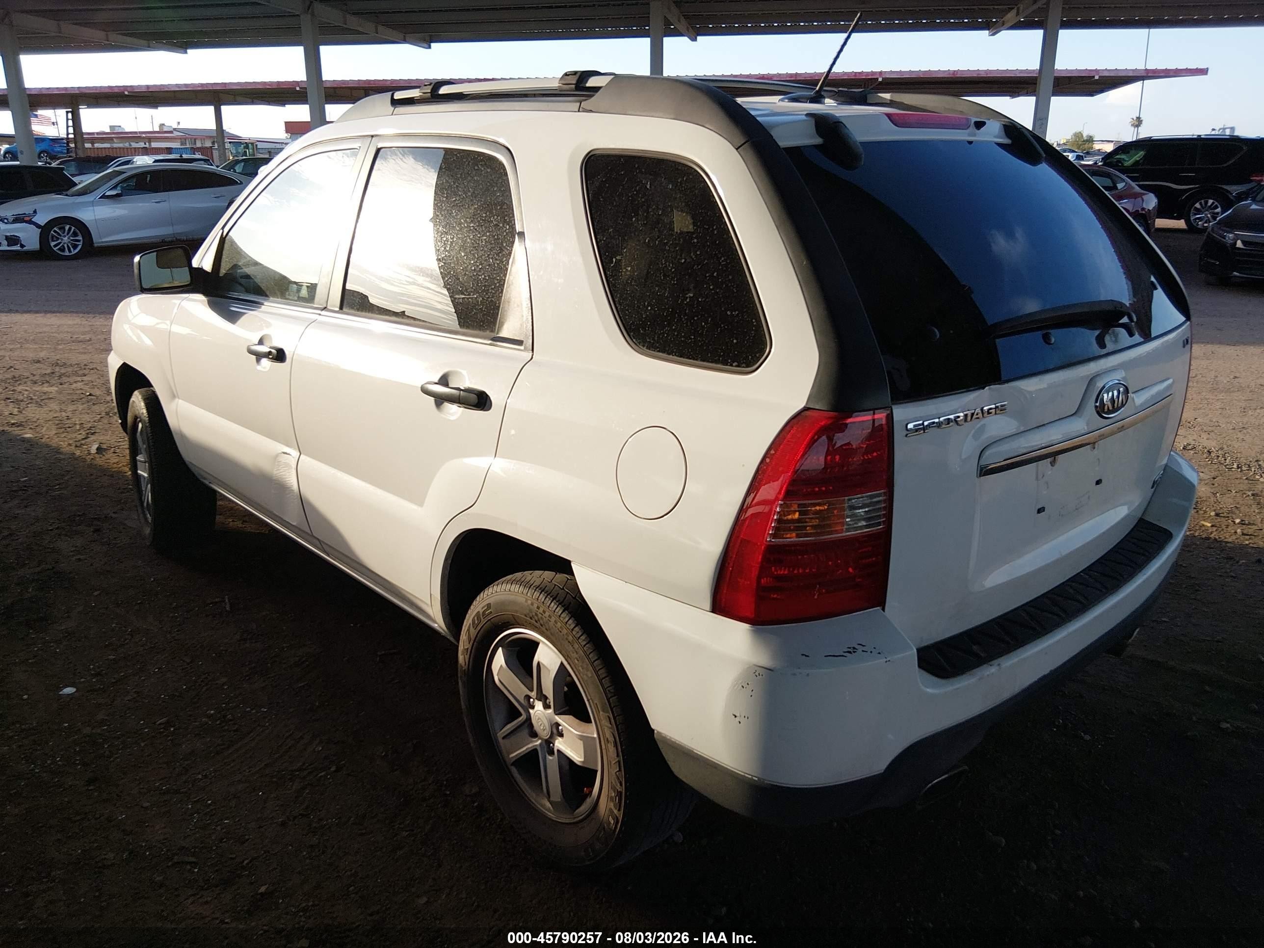 2009 Kia Sportage Lx V6 White vin: KNDJF723397613544