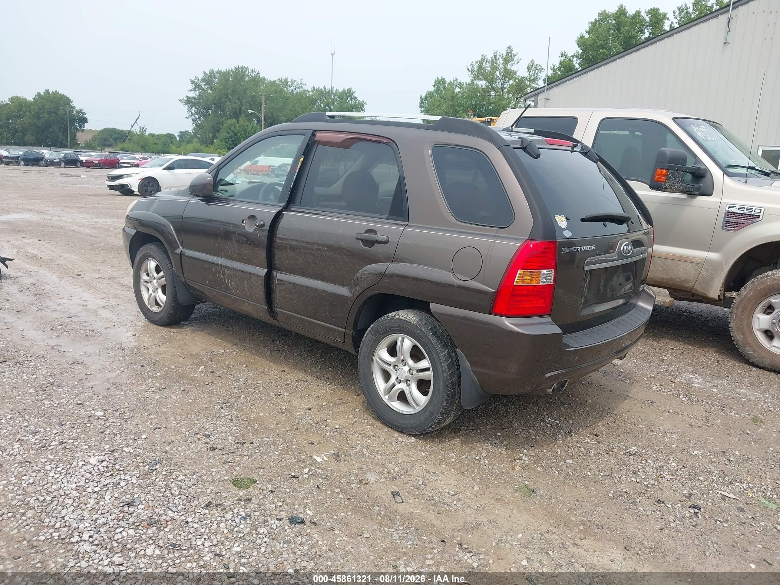 2007 Kia Sportage Ex V6 Brown vin: KNDJF723477316022
