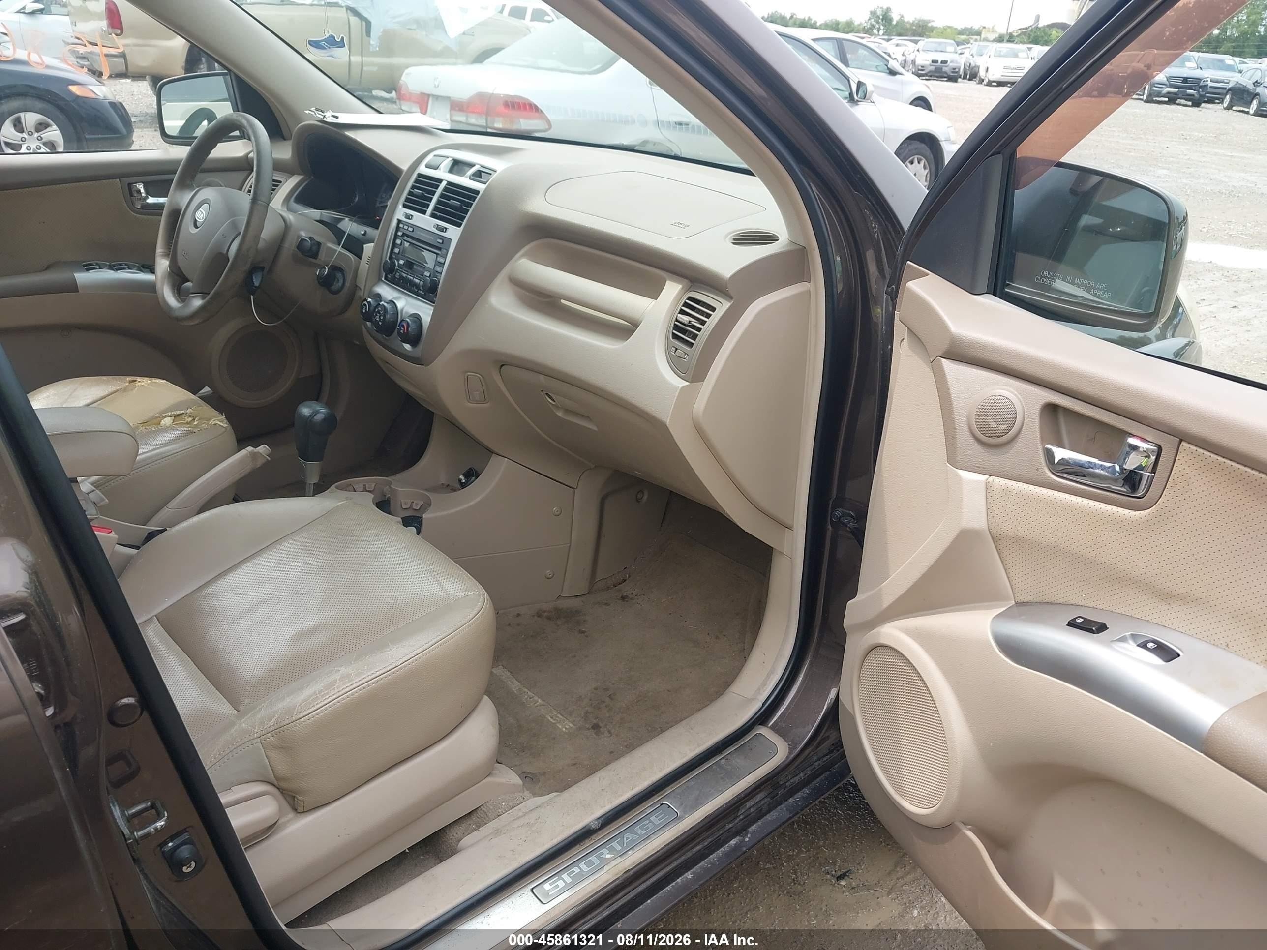 2007 Kia Sportage Ex V6 Brown vin: KNDJF723477316022