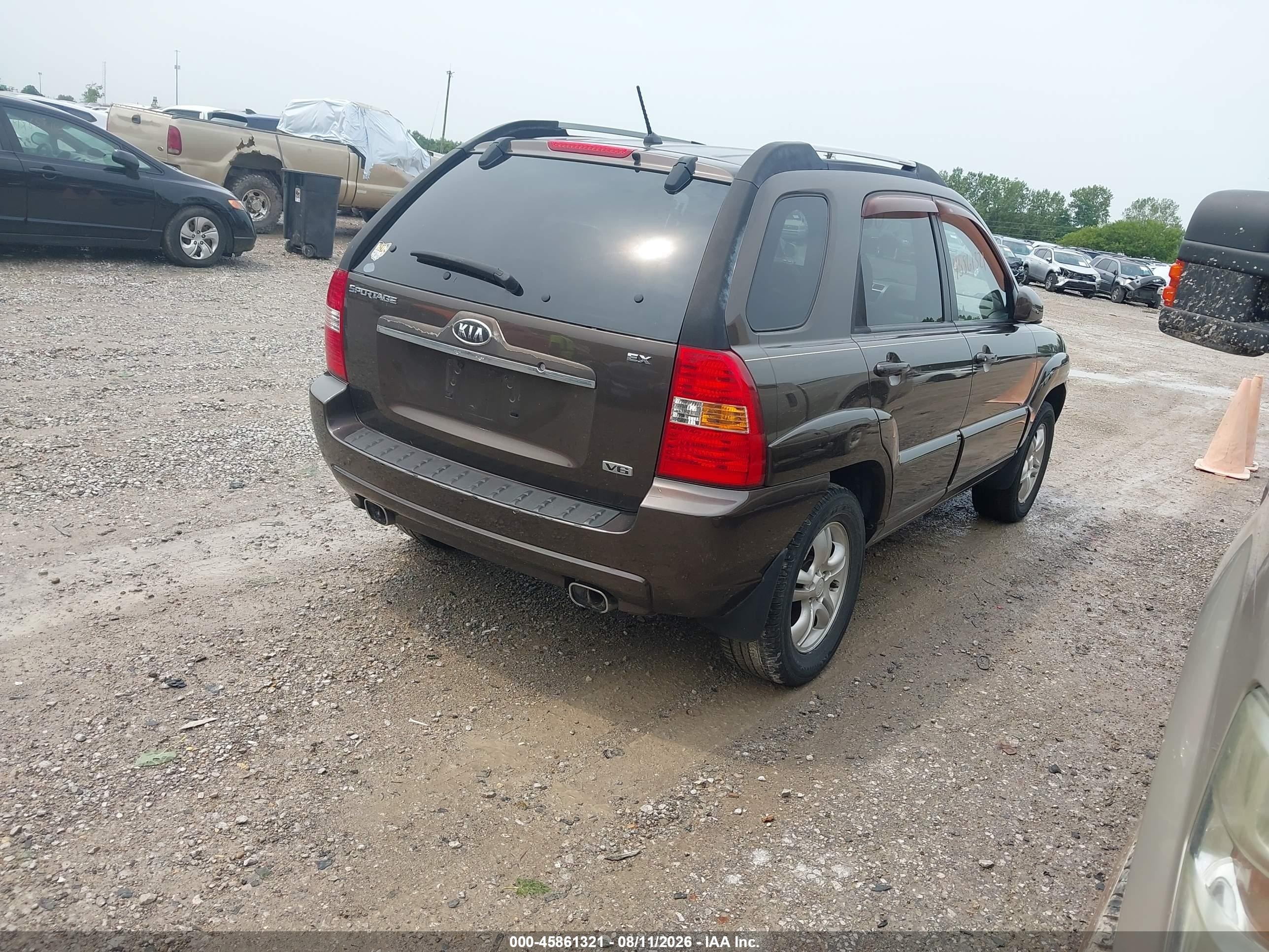 2007 Kia Sportage Ex V6 Brown vin: KNDJF723477316022
