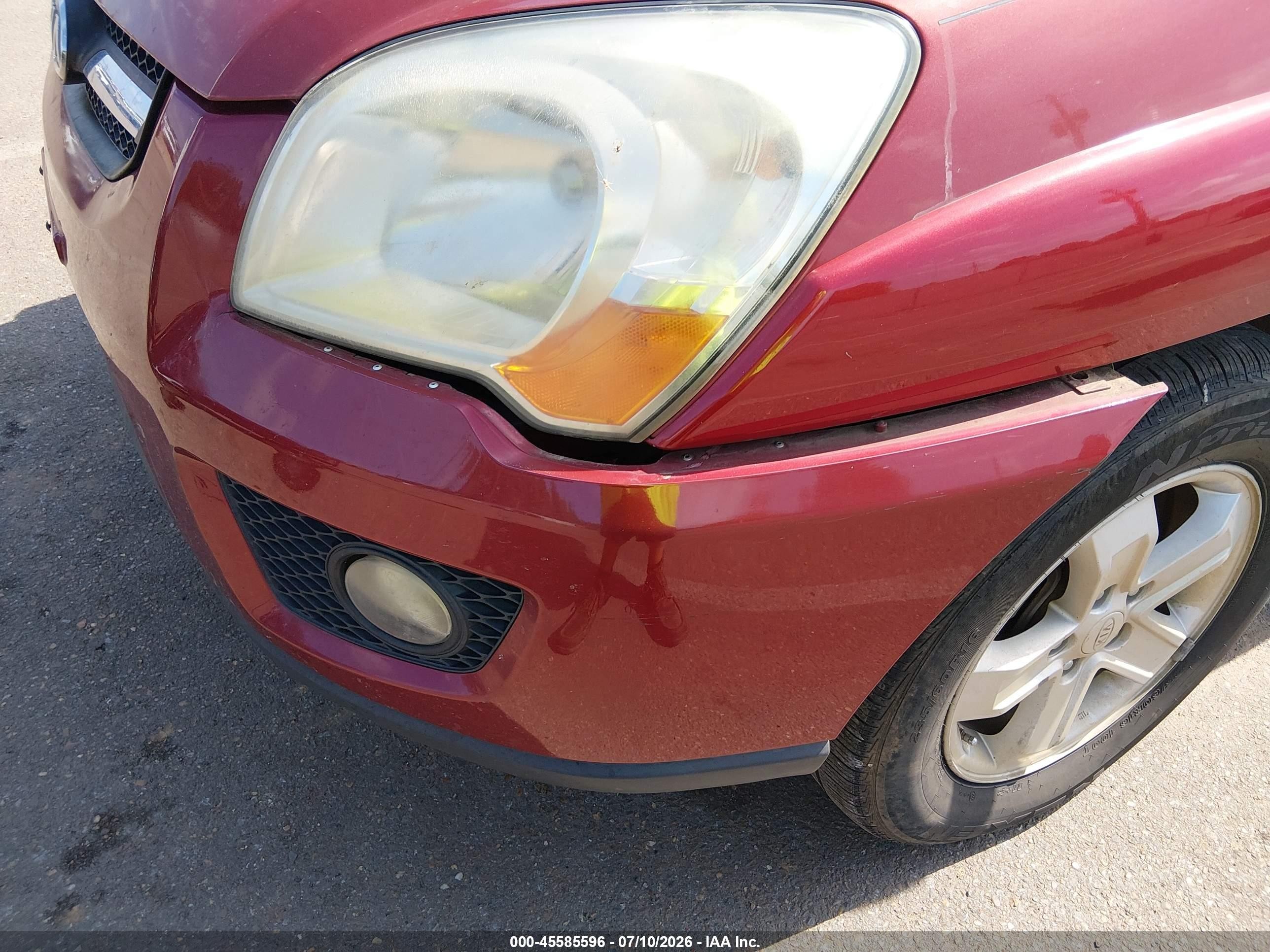 2009 Kia Sportage Ex V6 Red vin: KNDJF723497630580