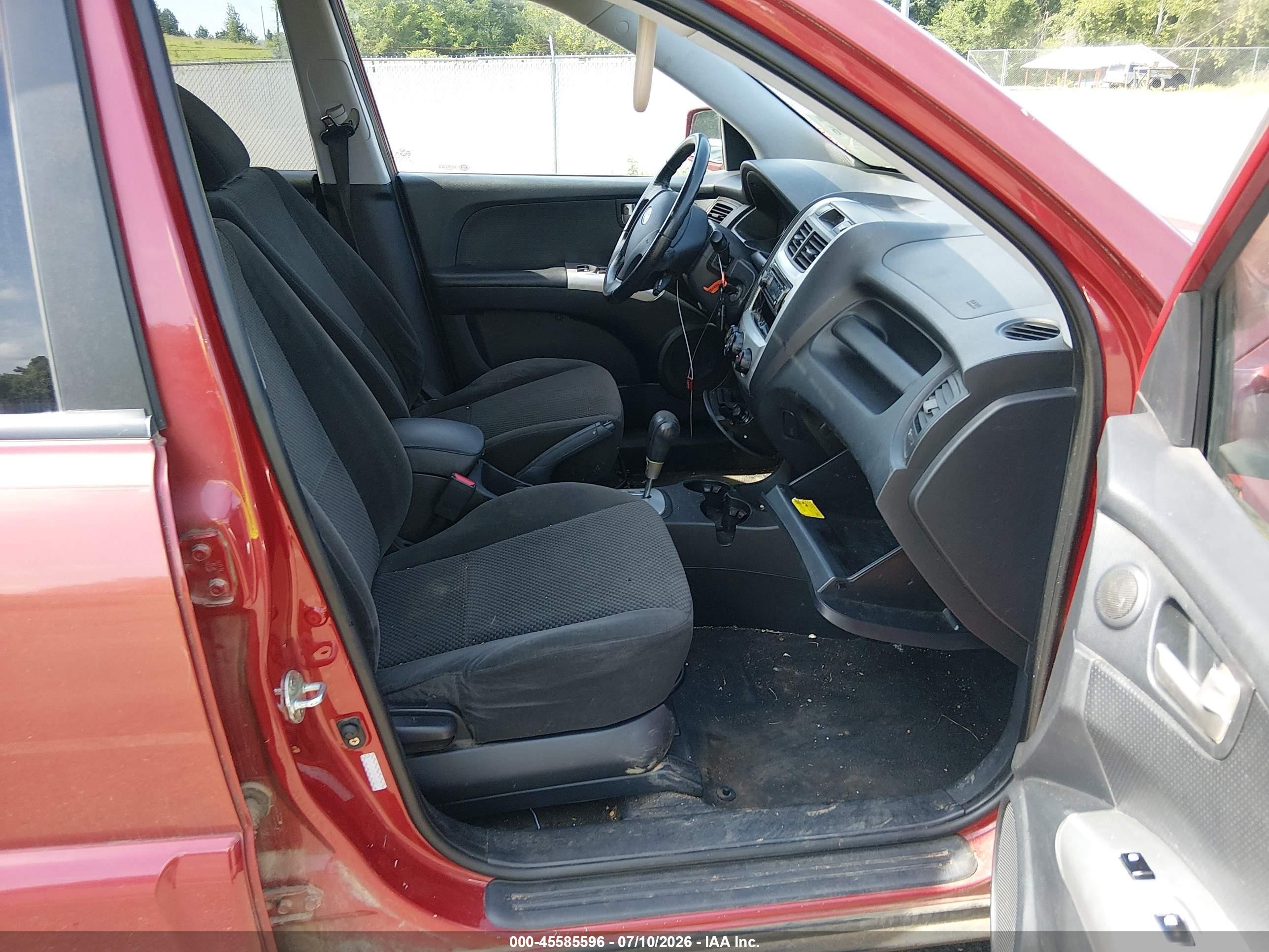 2009 Kia Sportage Ex V6 Red vin: KNDJF723497630580