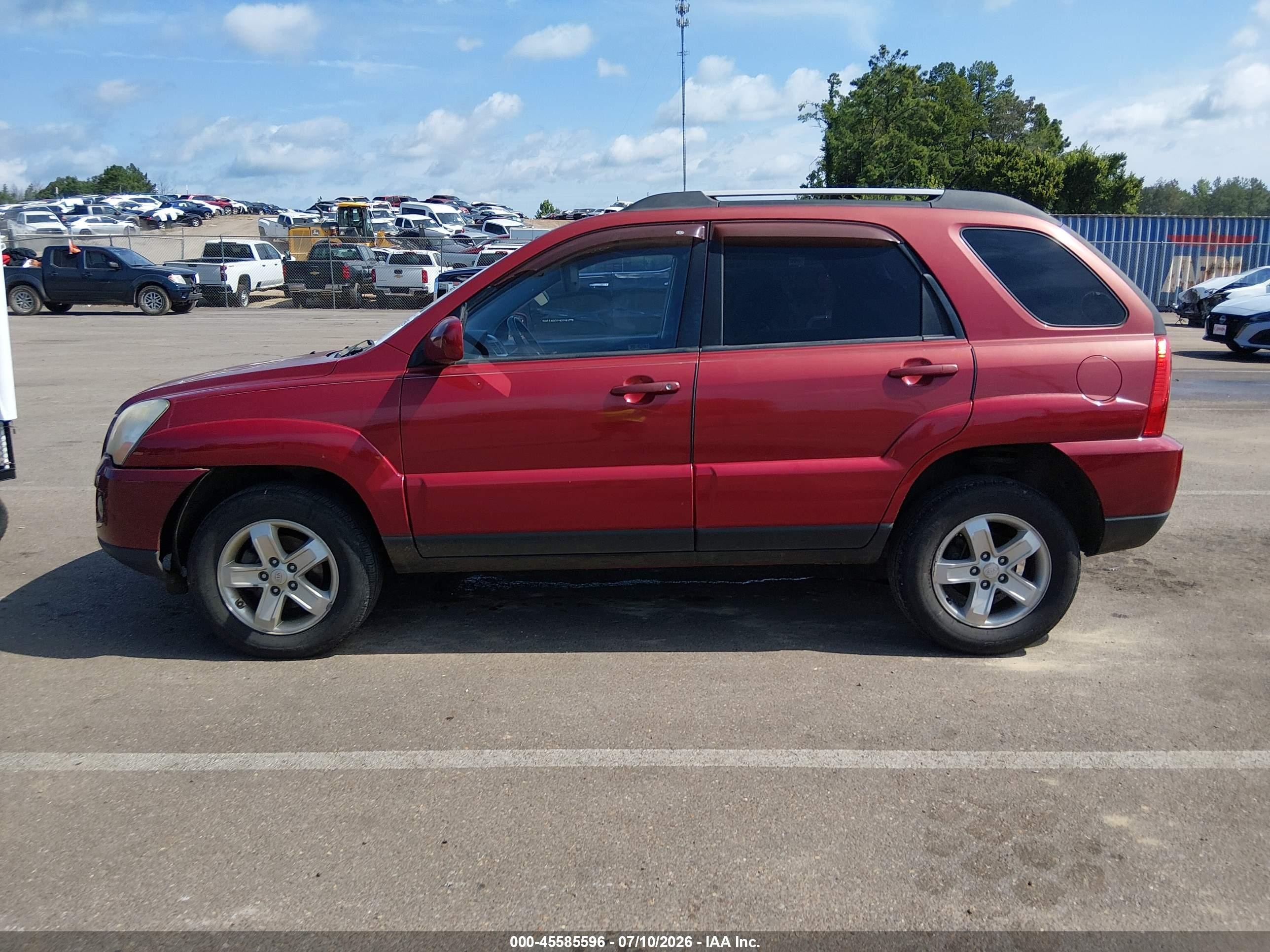 2009 Kia Sportage Ex V6 Red vin: KNDJF723497630580