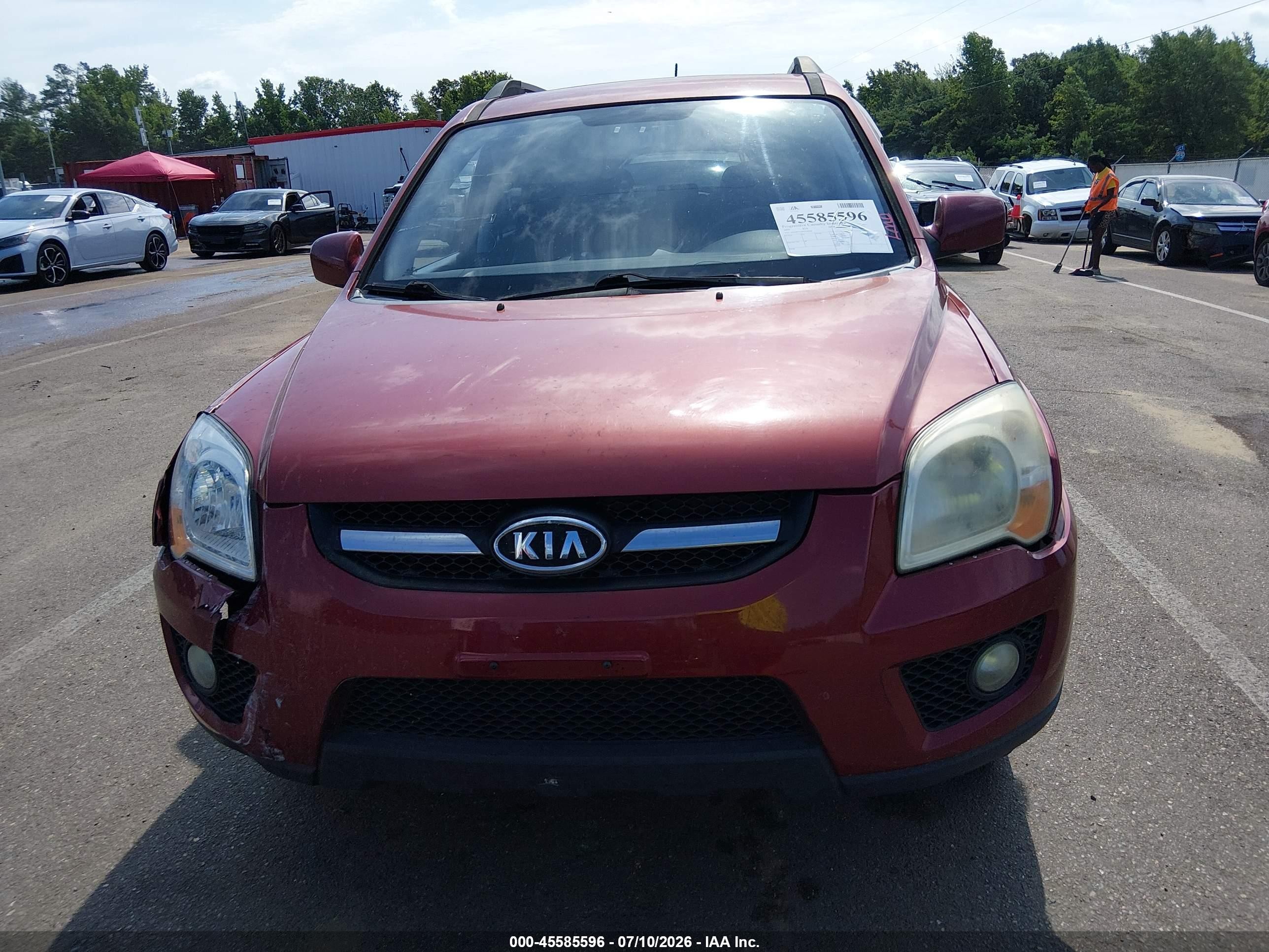 2009 Kia Sportage Ex V6 Red vin: KNDJF723497630580