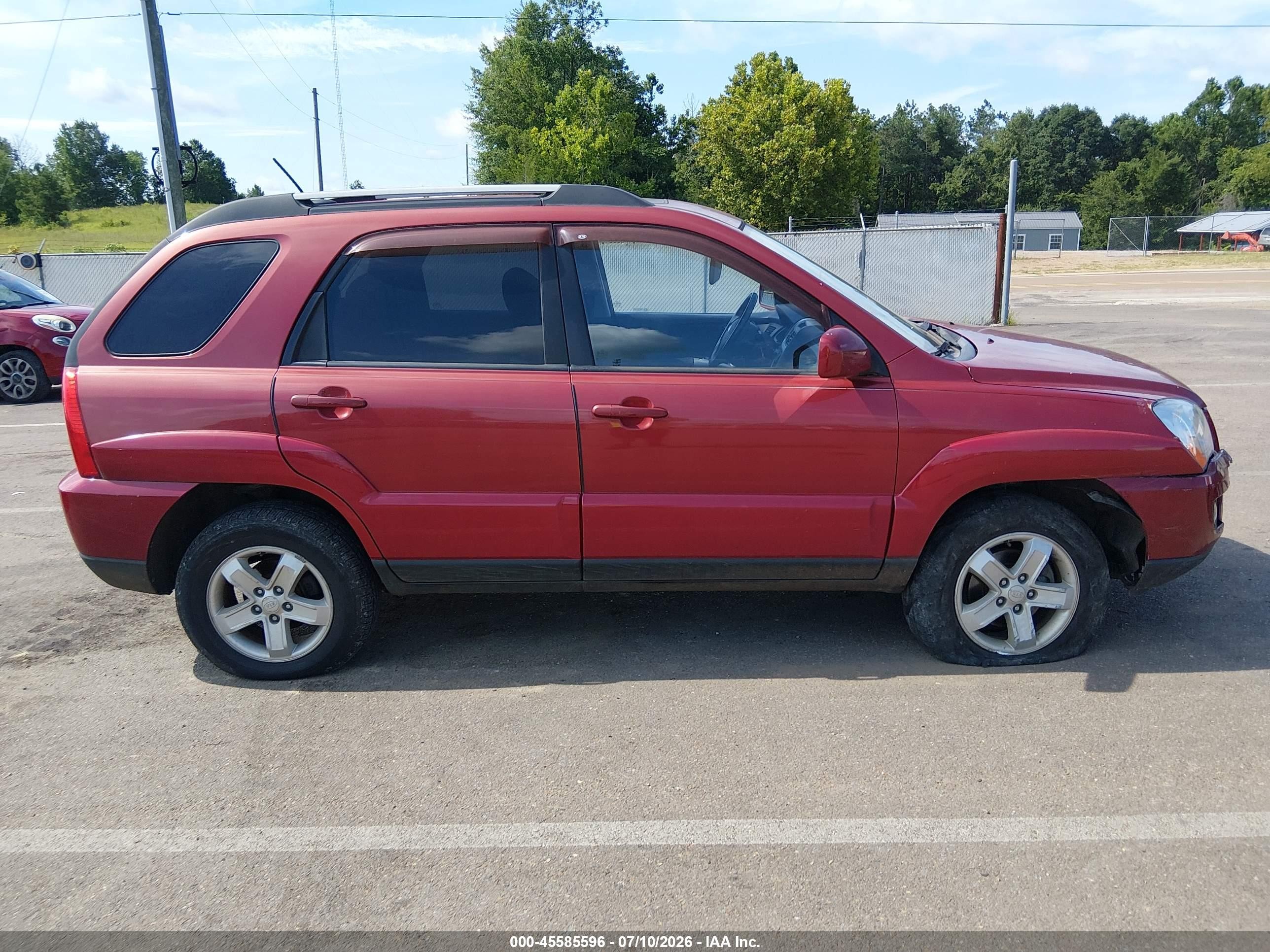 2009 Kia Sportage Ex V6 Red vin: KNDJF723497630580