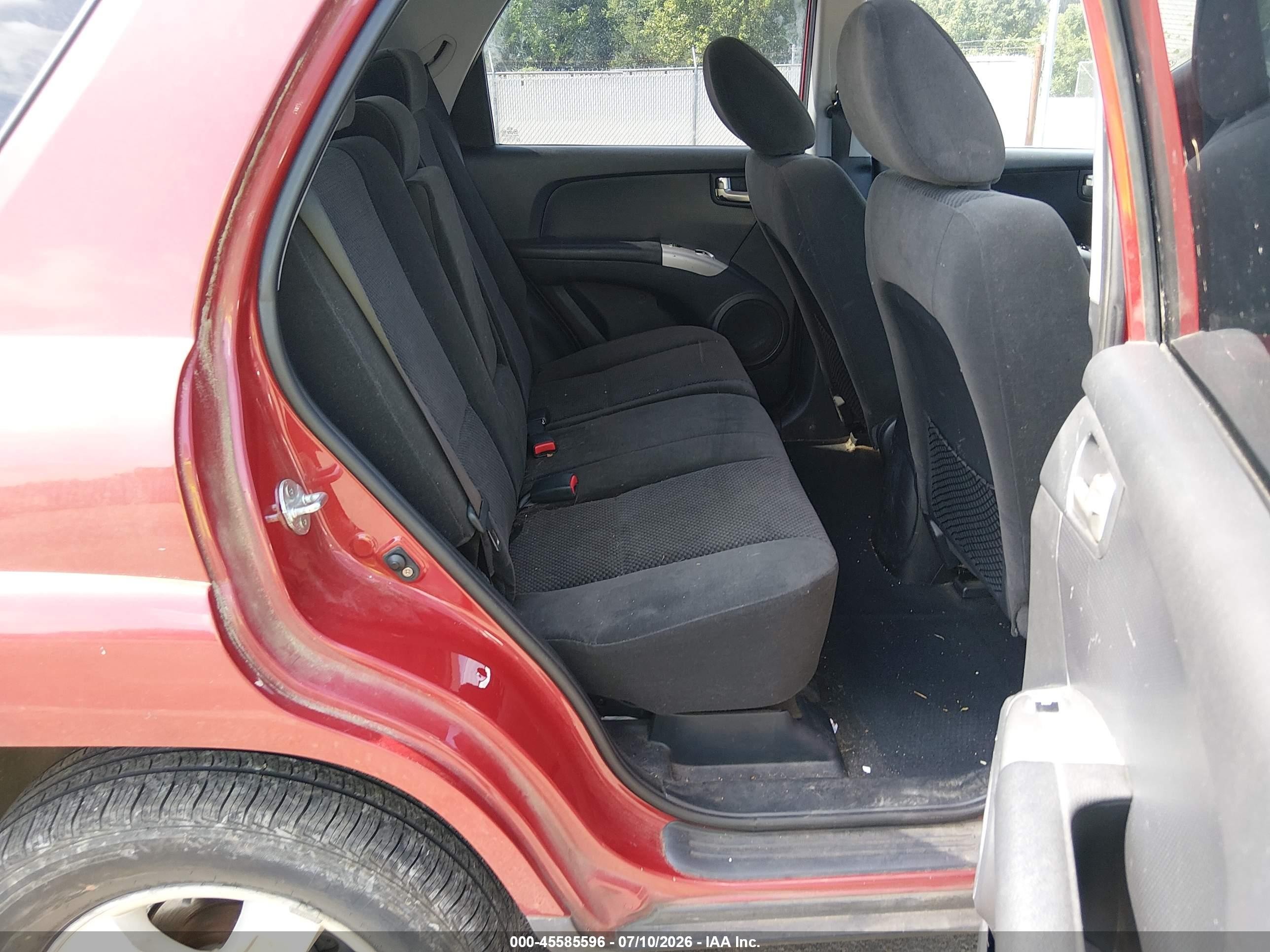 2009 Kia Sportage Ex V6 Red vin: KNDJF723497630580