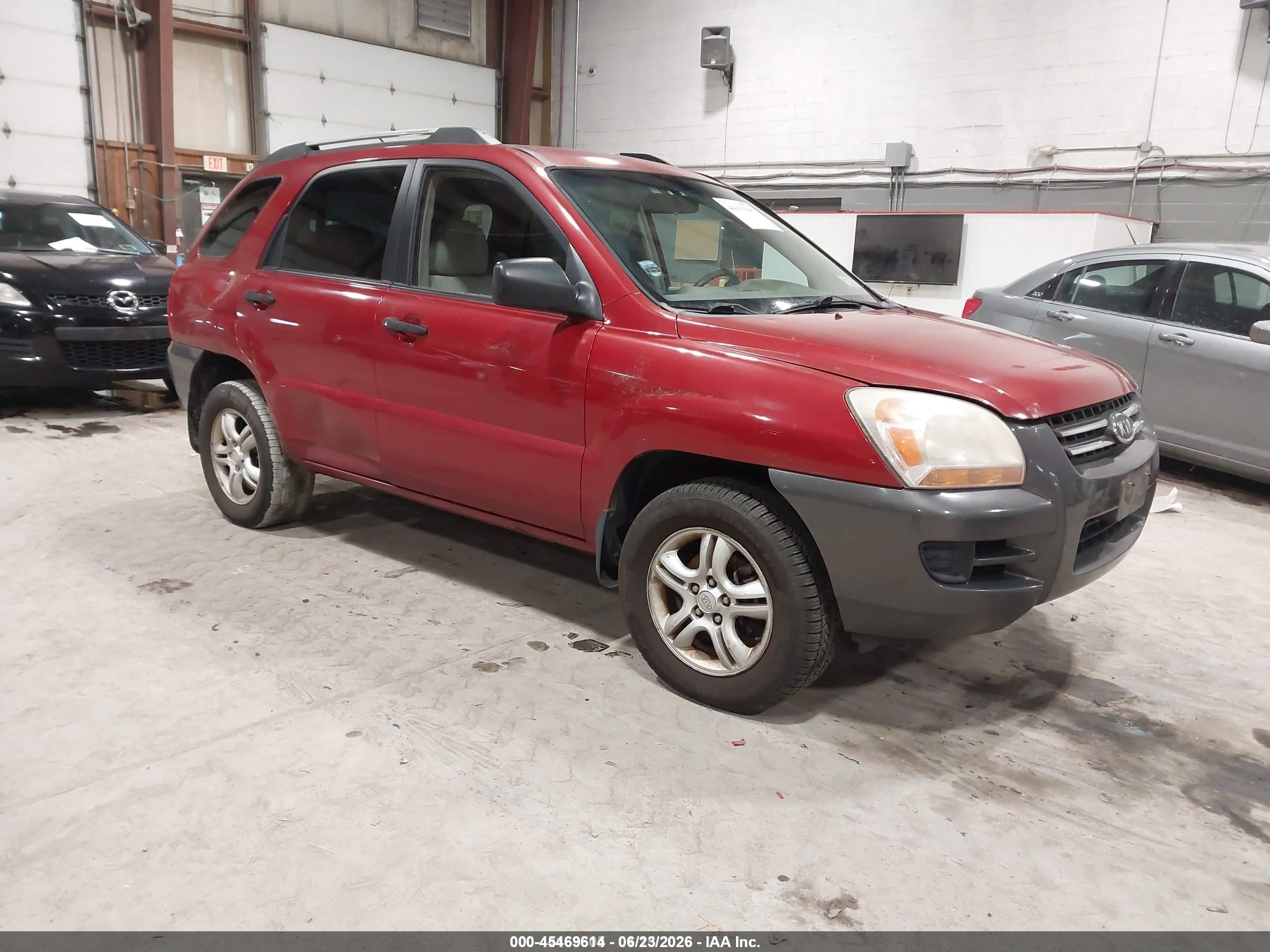 2006 Kia Sportage Ex V6/lx Red vin: KNDJF723567139012