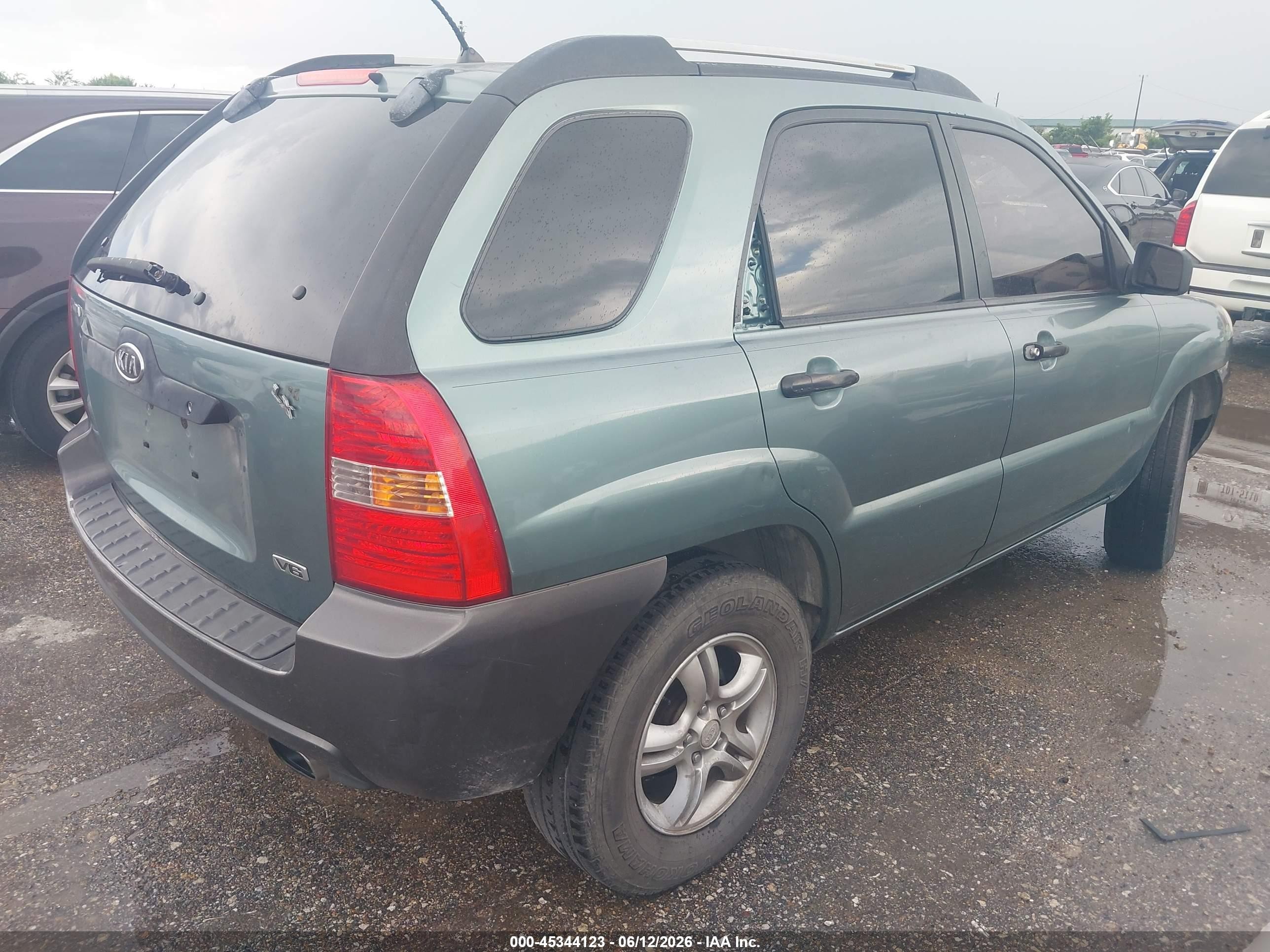 2006 Kia Sportage Ex V6/lx V6 Green vin: KNDJF723567181230