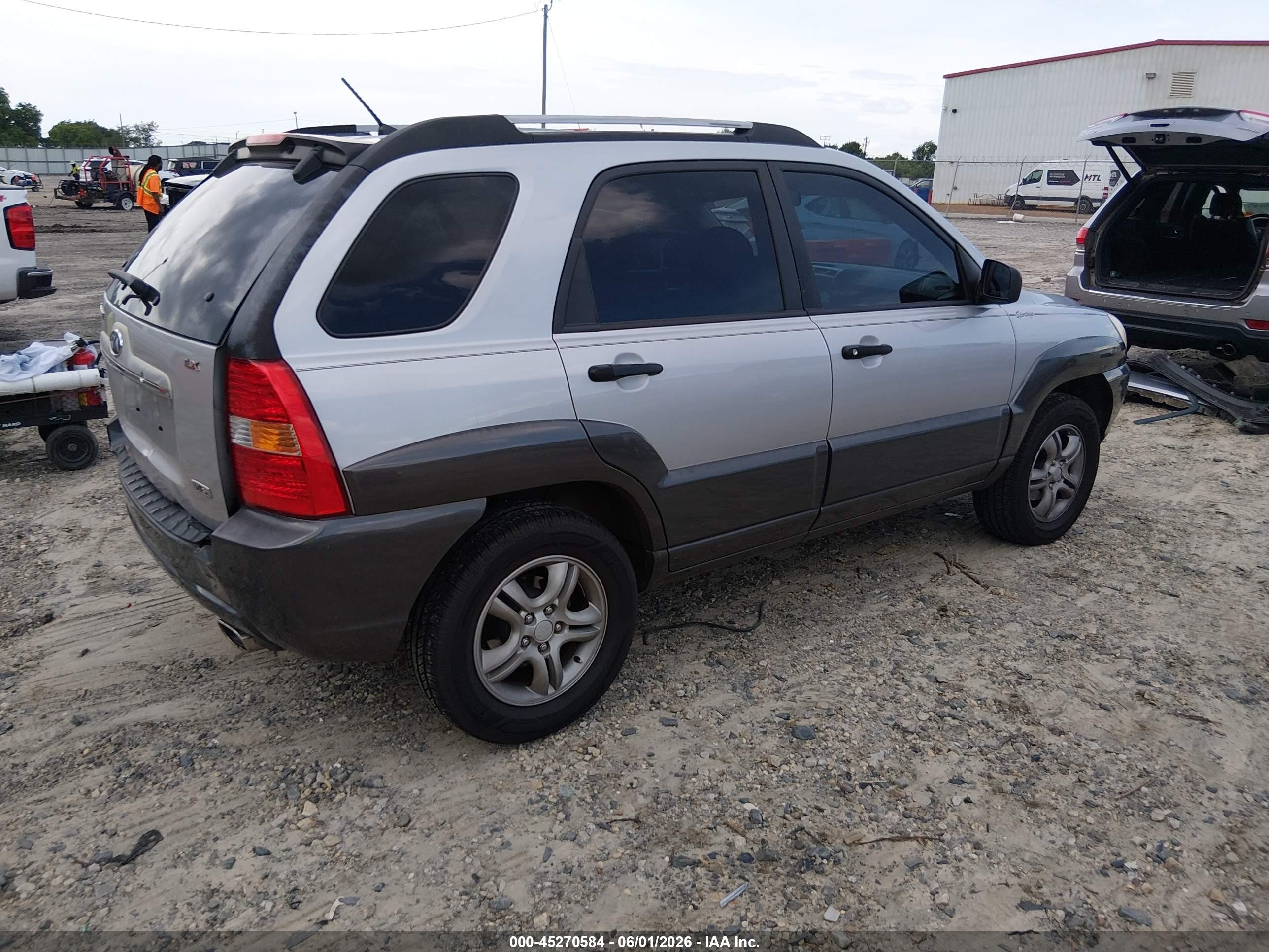 2007 Kia Sportage Lx V6 Silver vin: KNDJF723577320919