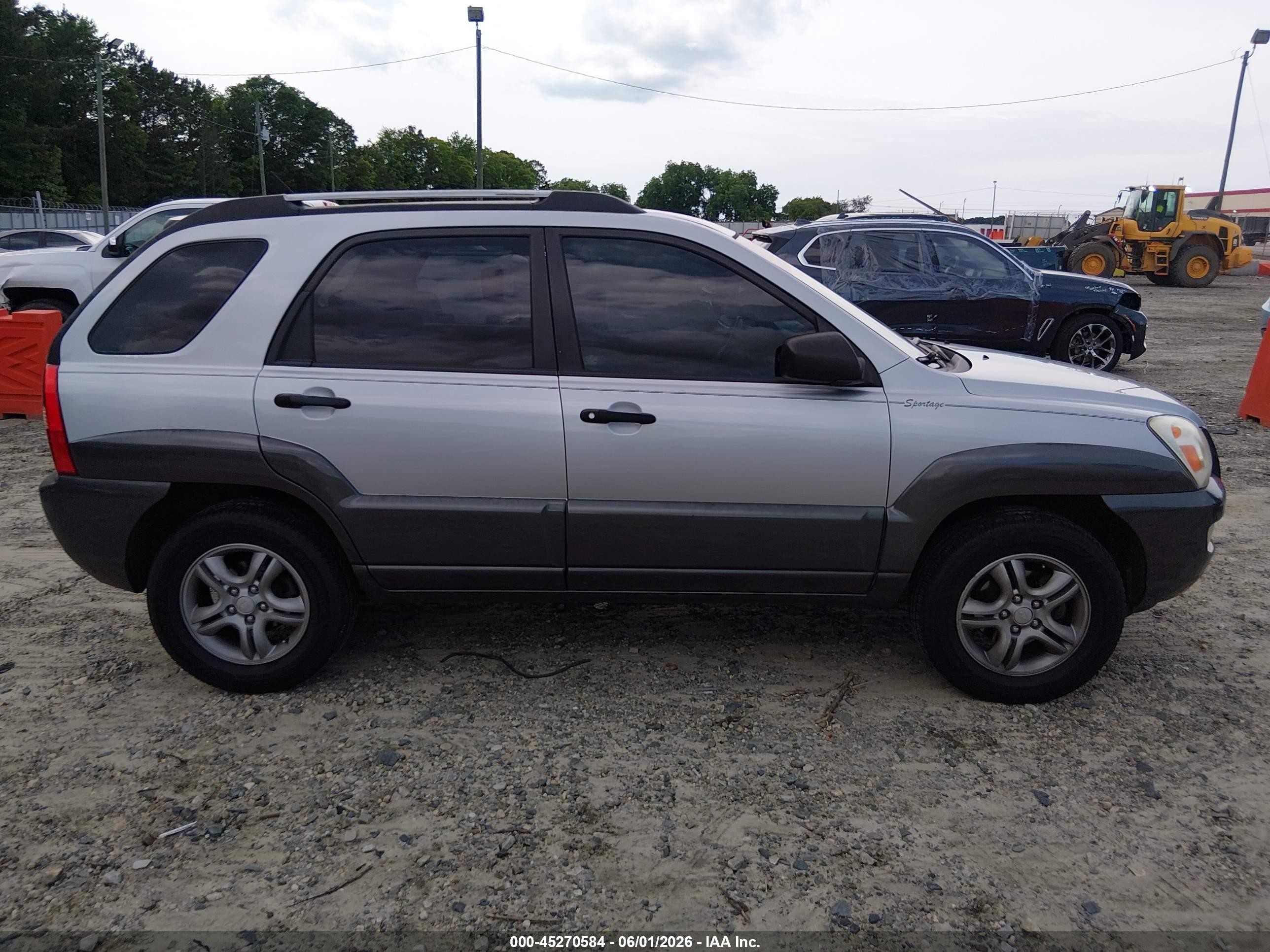 2007 Kia Sportage Lx V6 Silver vin: KNDJF723577320919