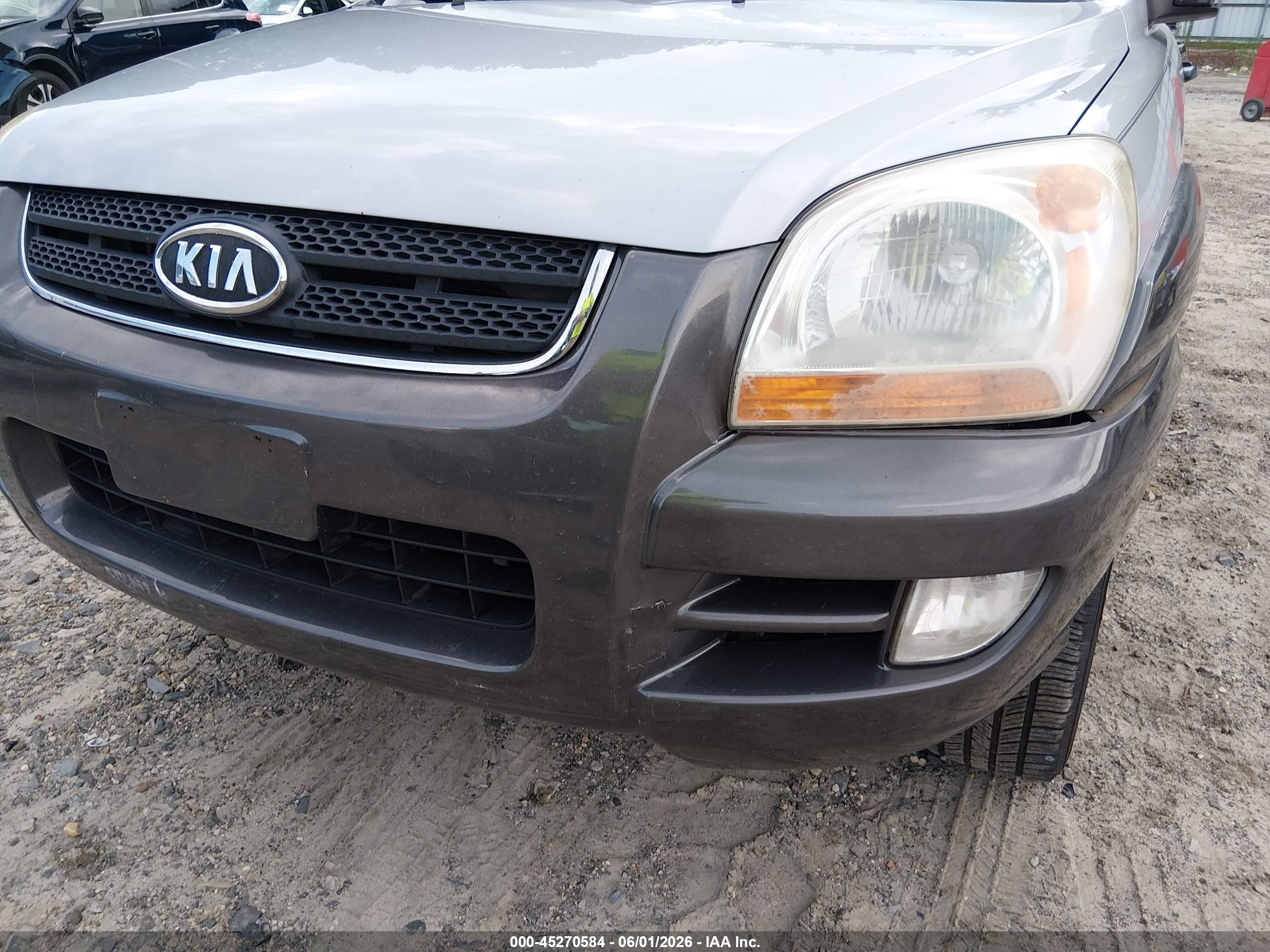 2007 Kia Sportage Lx V6 Silver vin: KNDJF723577320919