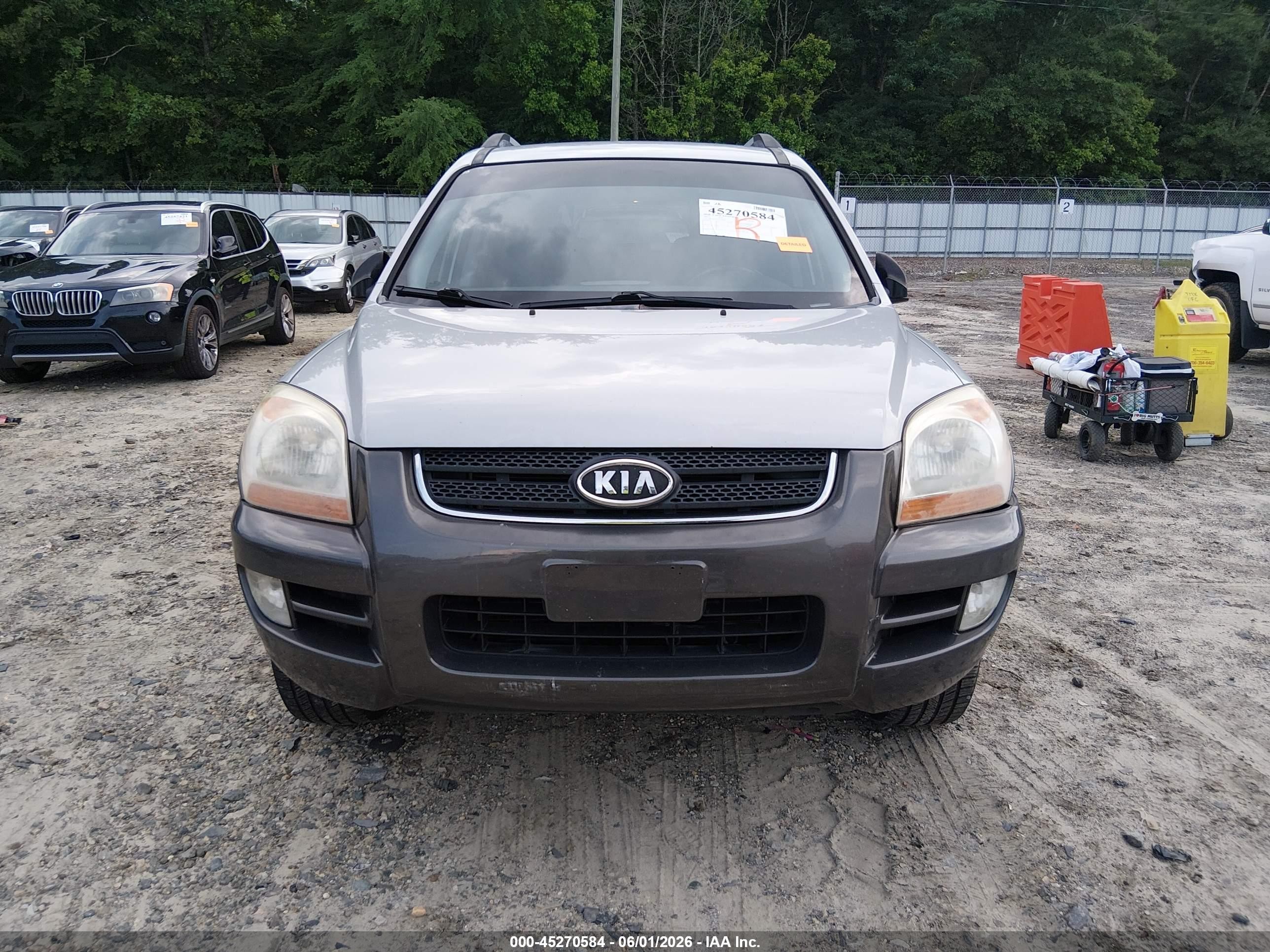 2007 Kia Sportage Lx V6 Silver vin: KNDJF723577320919
