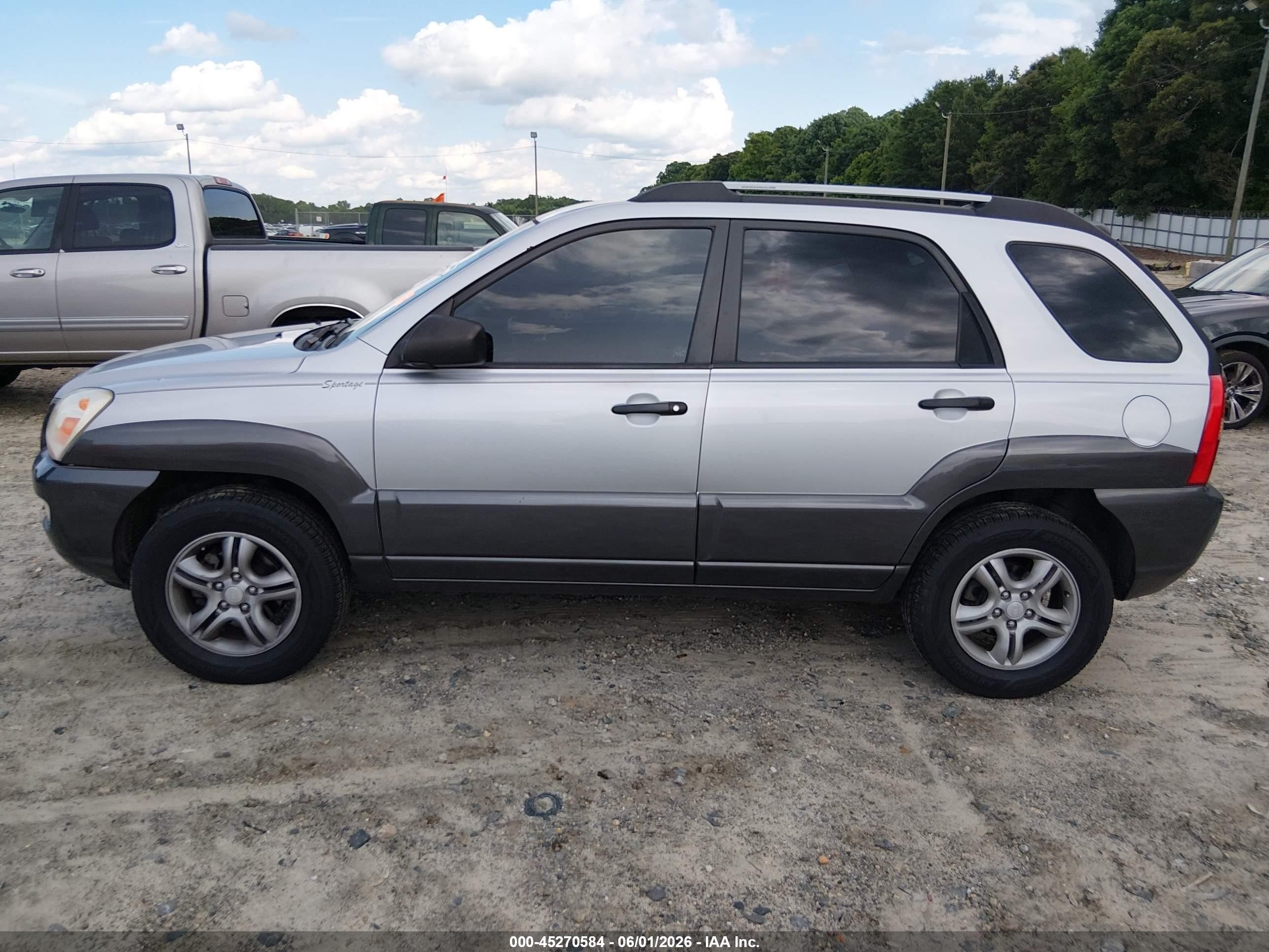 2007 Kia Sportage Lx V6 Silver vin: KNDJF723577320919