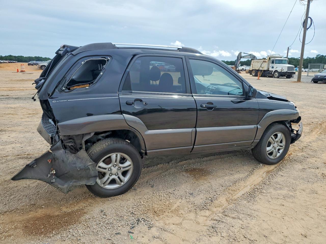2007 Kia Sportage Lx Black vin: KNDJF723577331998