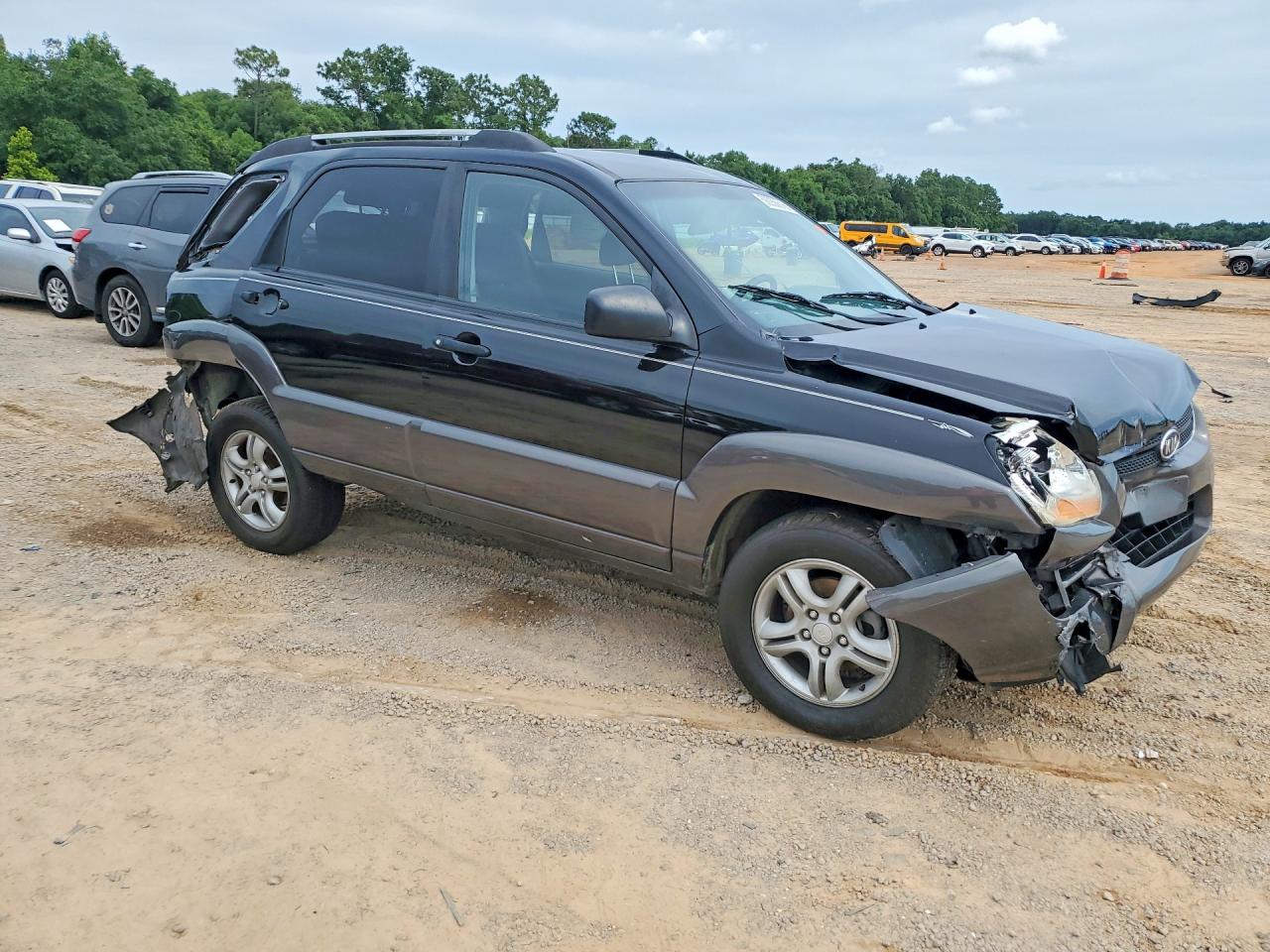 2007 Kia Sportage Lx Black vin: KNDJF723577331998