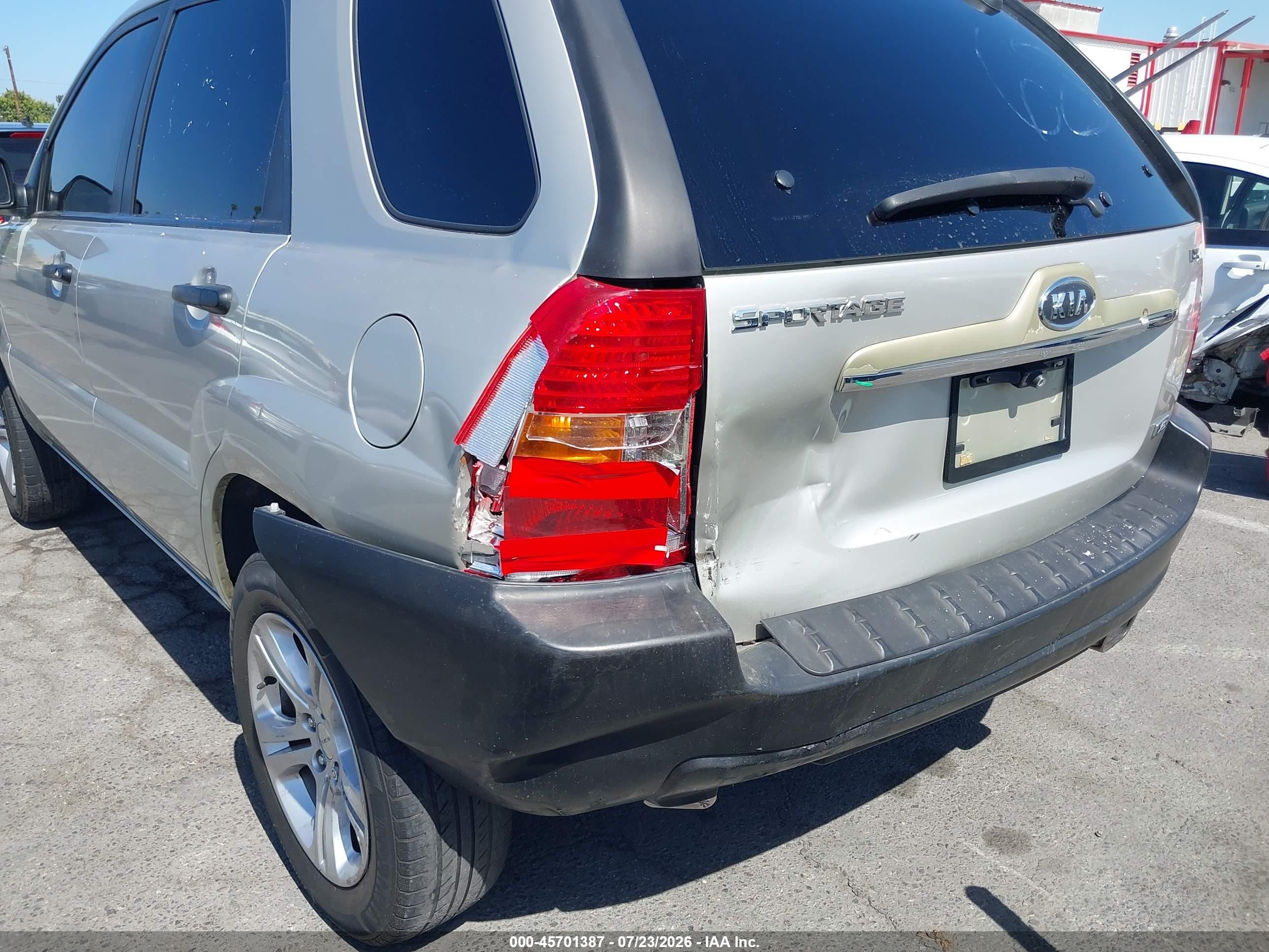 2007 Kia Sportage Lx V6 Green vin: KNDJF723577338997