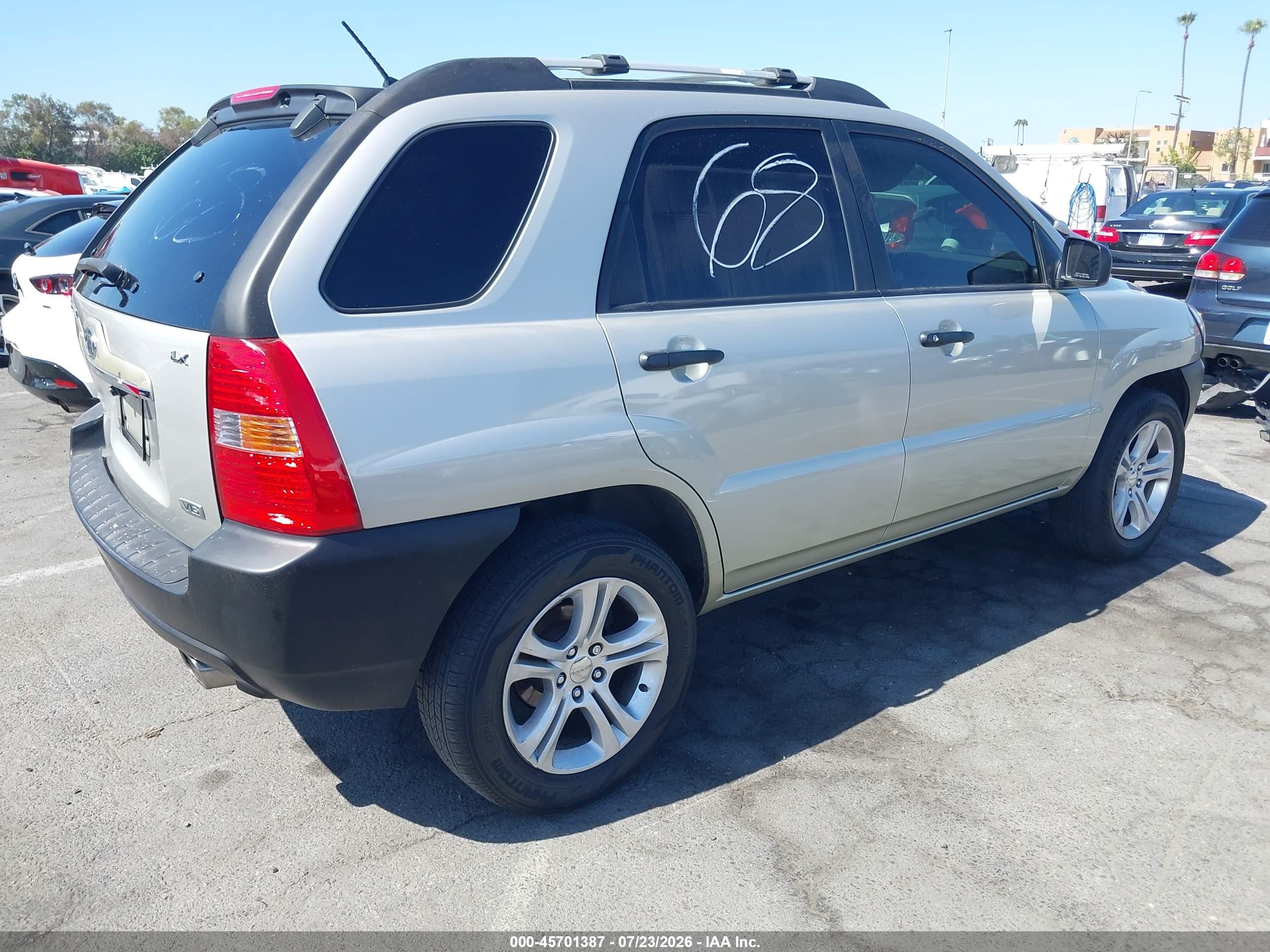 2007 Kia Sportage Lx V6 Green vin: KNDJF723577338997