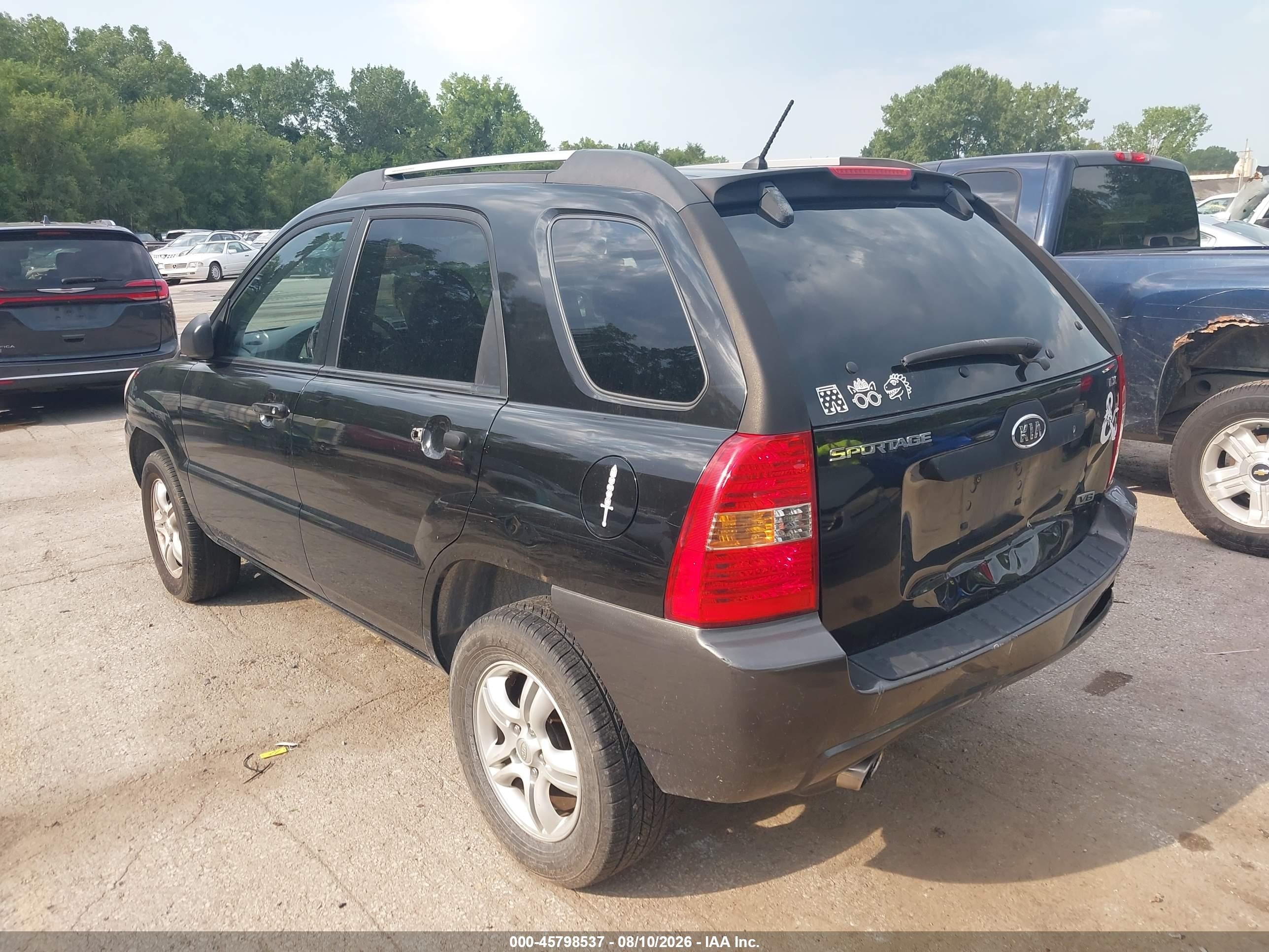 2006 Kia Sportage Ex V6/lx V6 Black vin: KNDJF723667239166