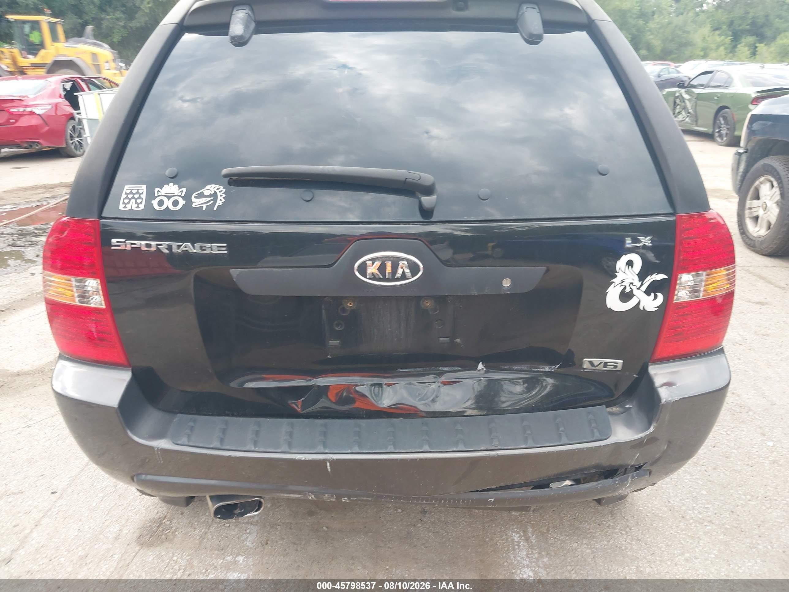 2006 Kia Sportage Ex V6/lx V6 Black vin: KNDJF723667239166