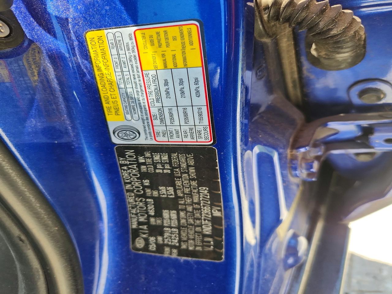 2006 Kia Sportage Lx Blue vin: KNDJF723667272149