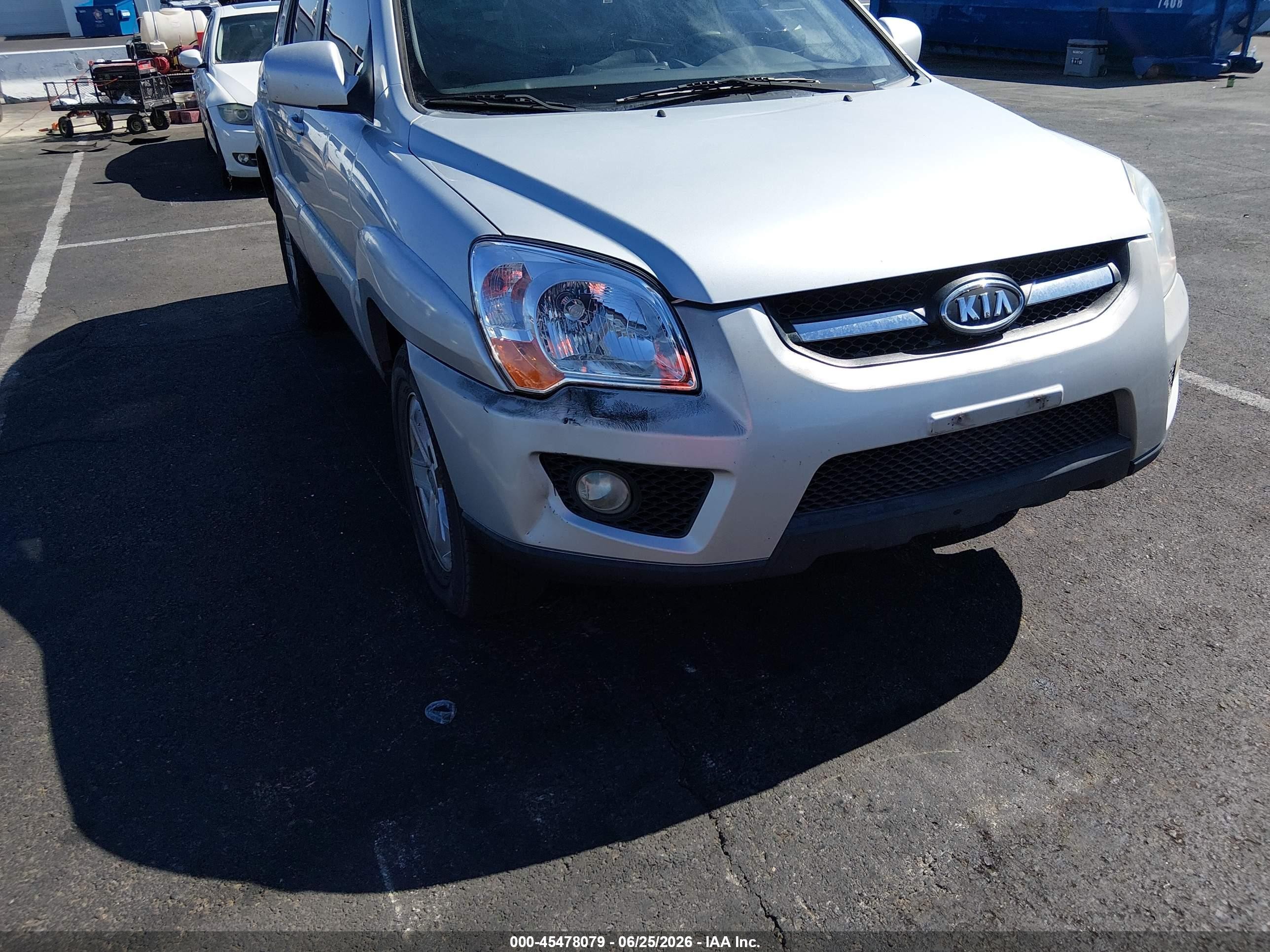 2009 Kia Sportage Ex V6 Silver vin: KNDJF723697613506